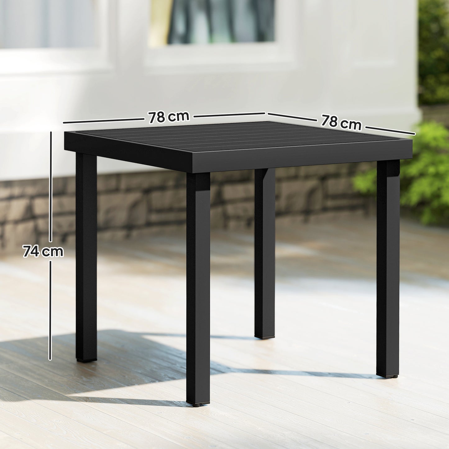 78 cm Garden Dining Table for 4 People