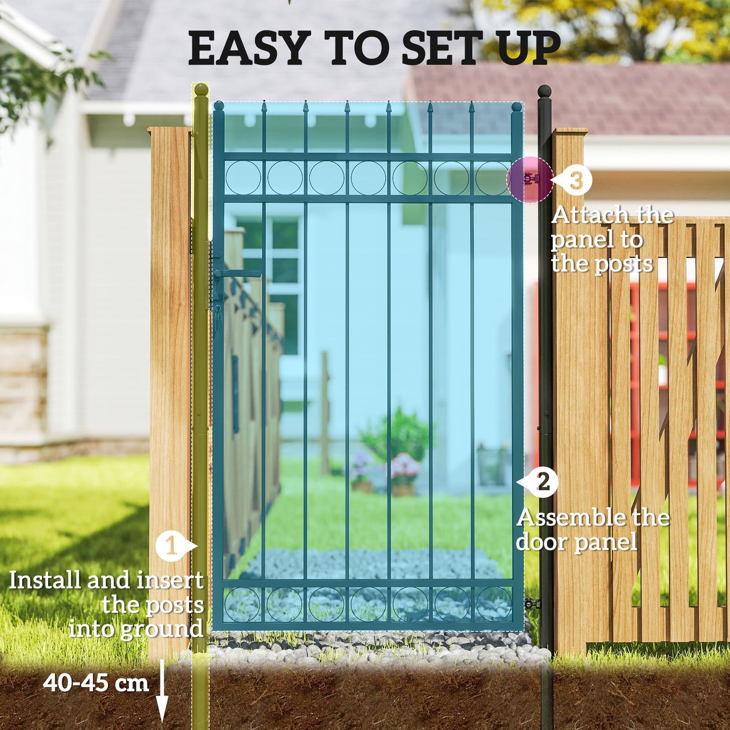 Galvanised Steel Garden Gate