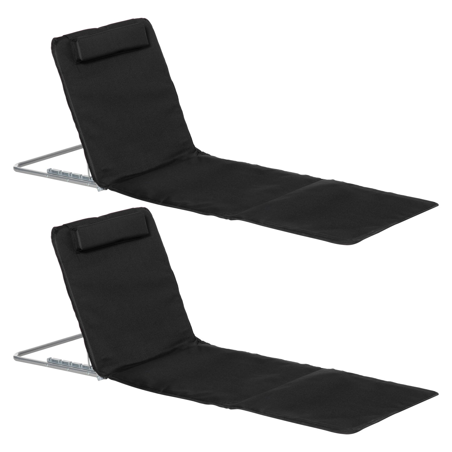 Set of 2 Foldable Garden Beach Chair Mat Lightweight Outdoor Sun