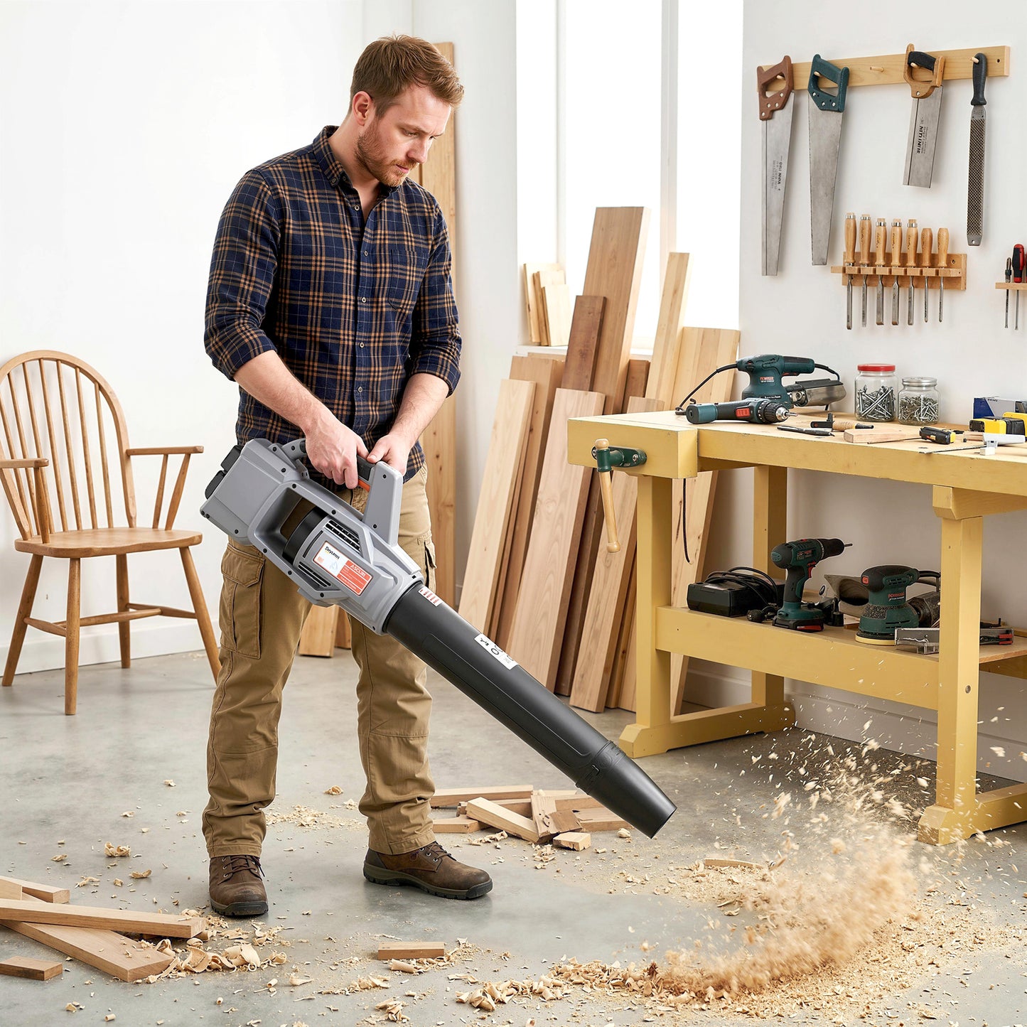Leaf Blower Cordless with 2 x 4000mAh Batteries & Charger