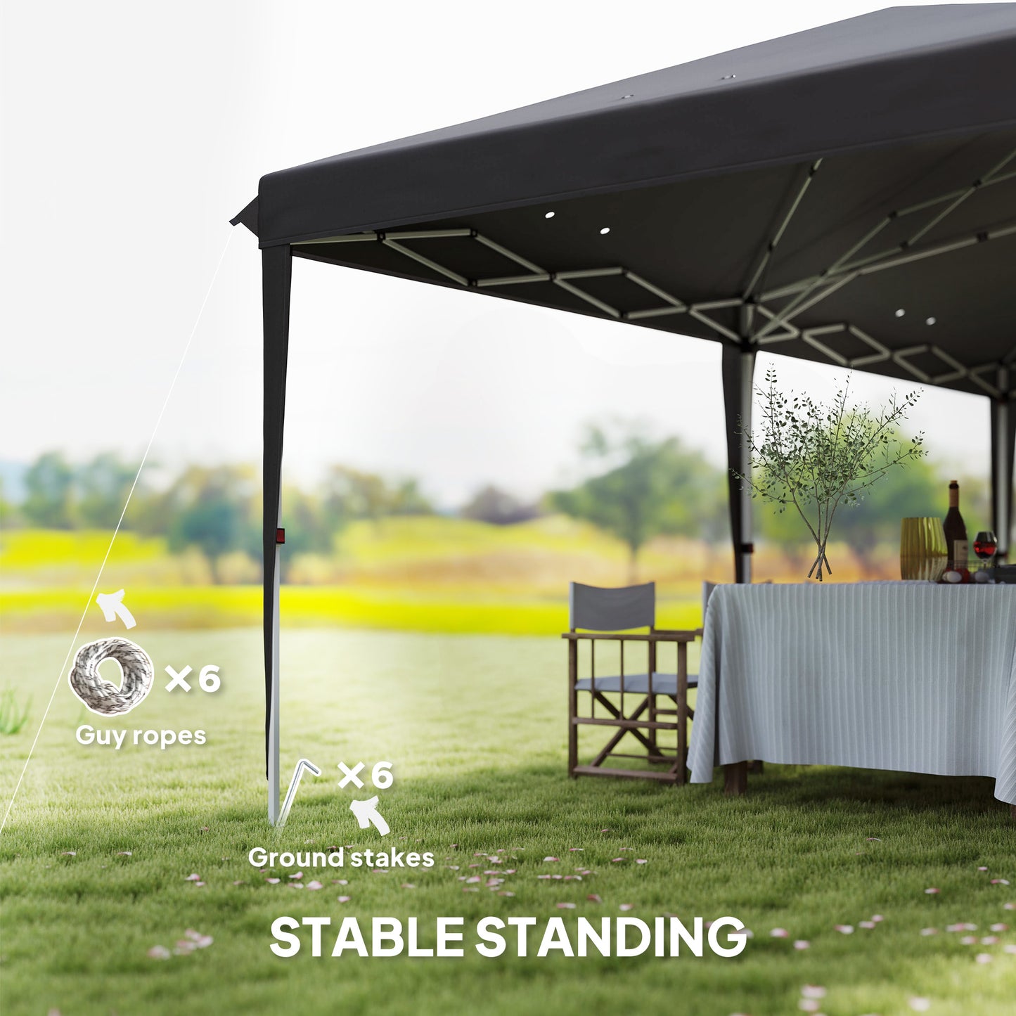 6 x 3 m Pop-Up Steel Frame Gazebo