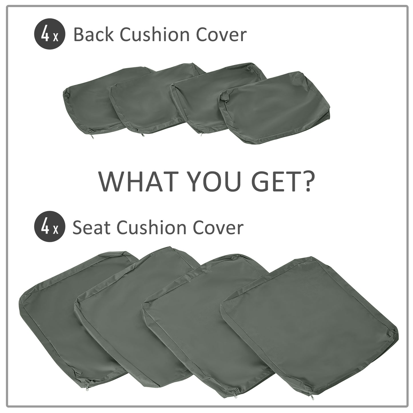 Replacement Cushion Cover Garden Rattan Patio Furniture Seat Cover
