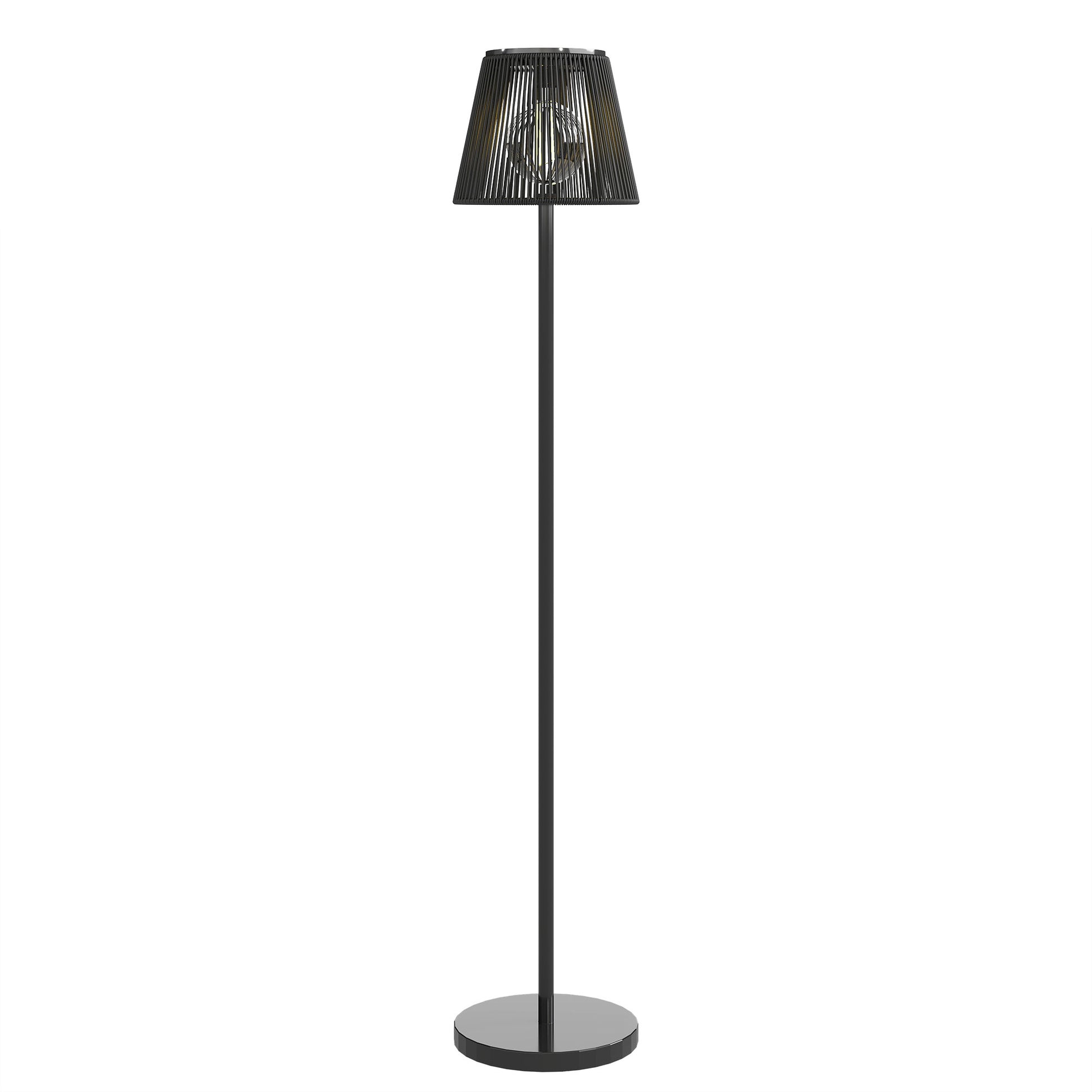 Outdoor Solar Floor Lamp, Adjustable Height Rechargeable Floor Lamp