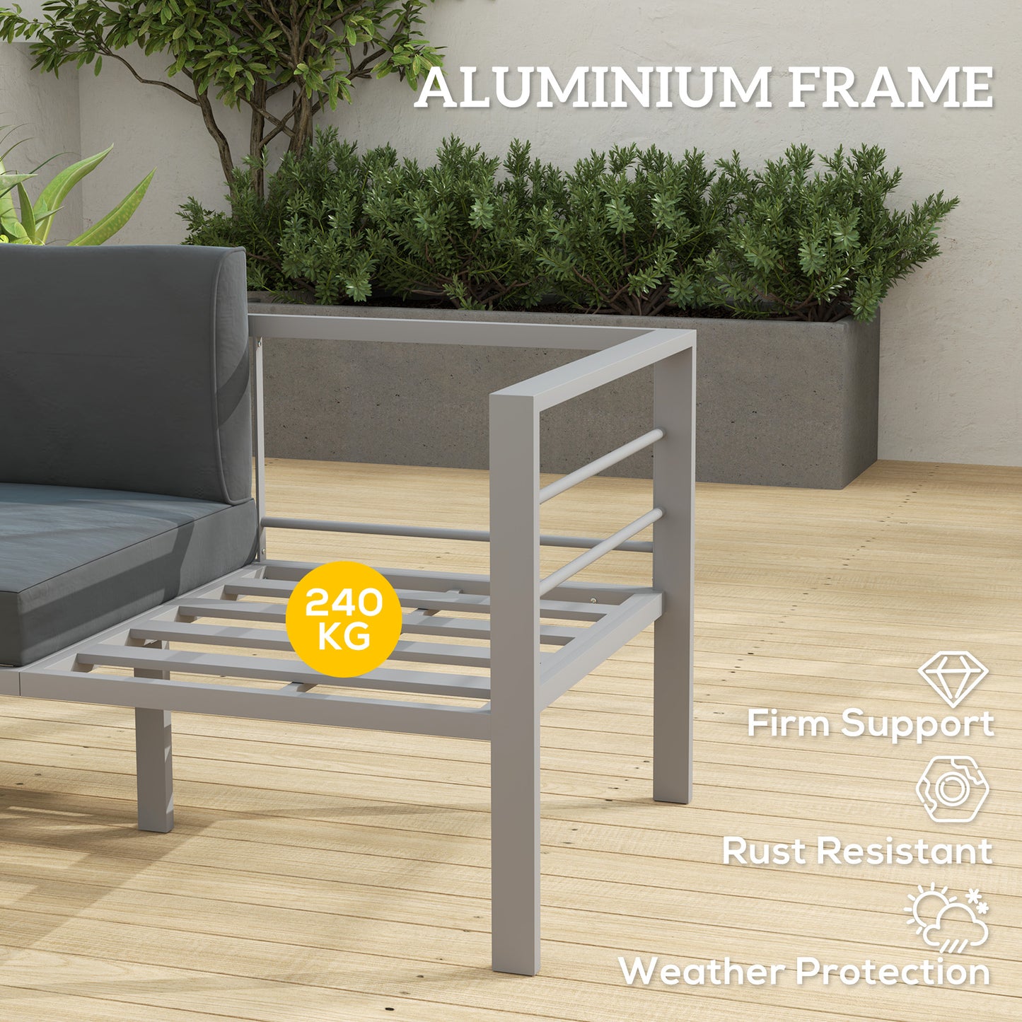 Two-Seater Aluminium Garden Sofa