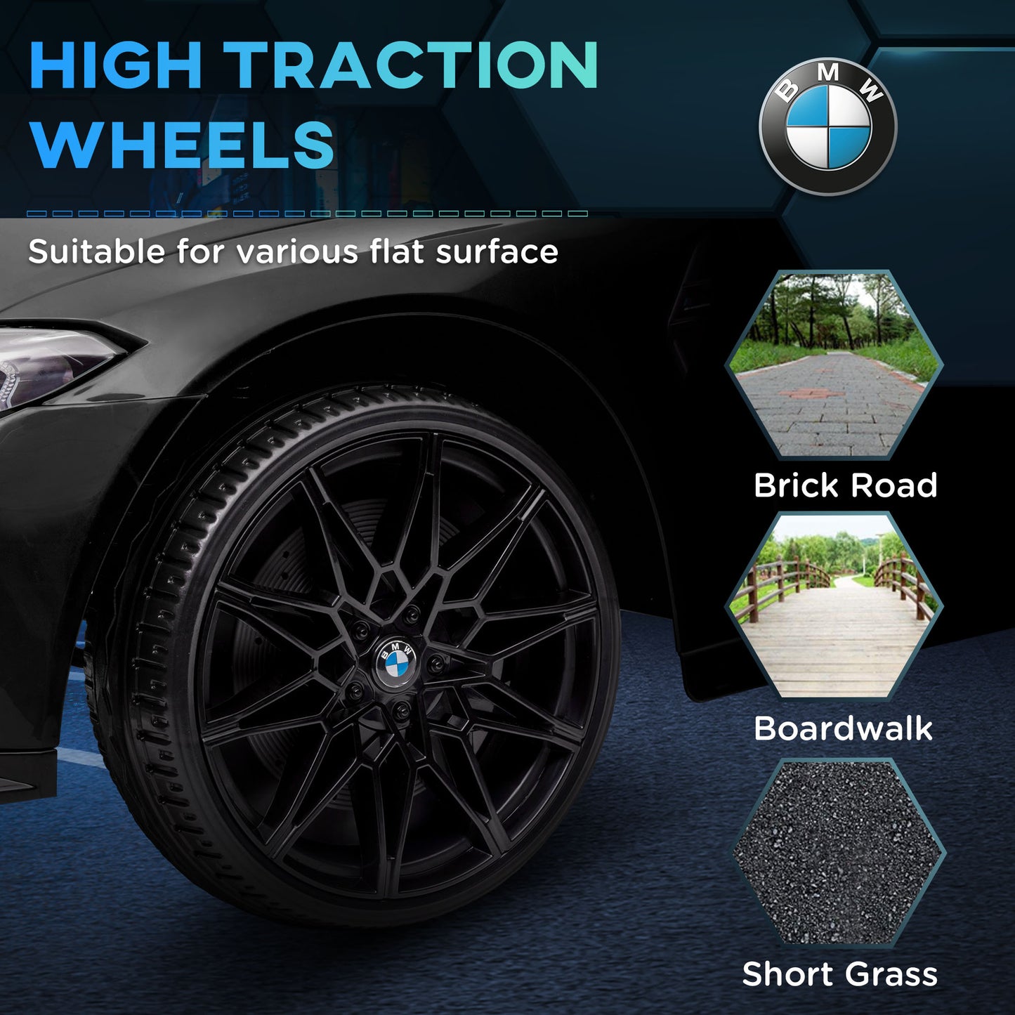 12V BMW Licensed Kids Car, with Easy Transport, Remote Control