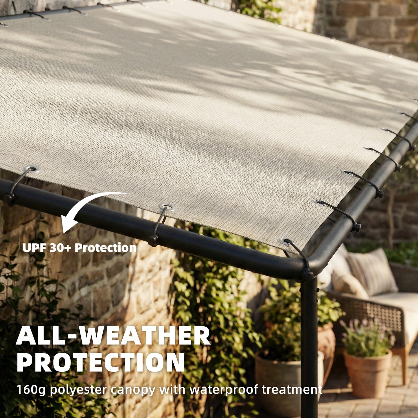 3 x 2 m Lean to Garden Pergola