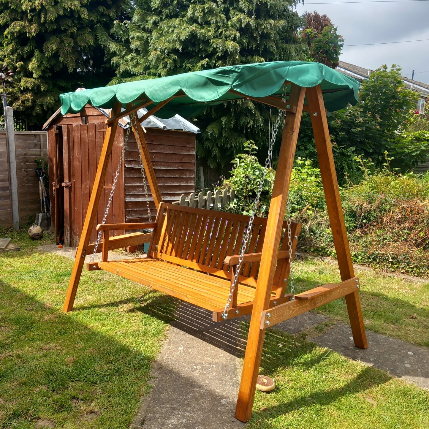 3-Seater Pinewood Swing Chair