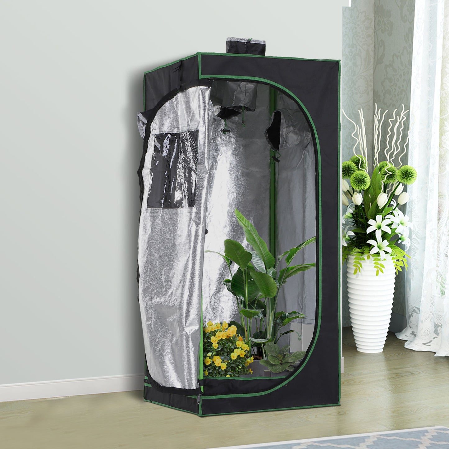 Grow Tent Reflective Mylar Hydroponic with Adjustable Vents
