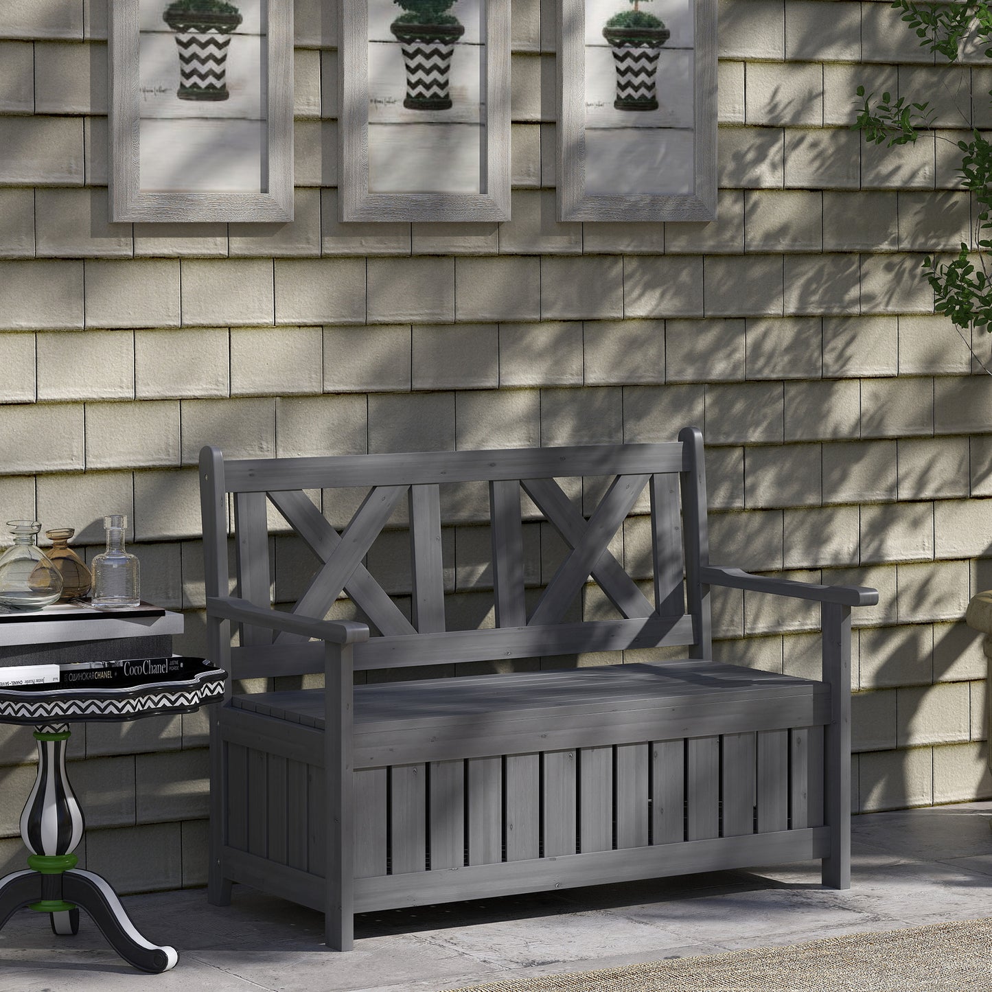 2-Seater Garden Storage Bench
