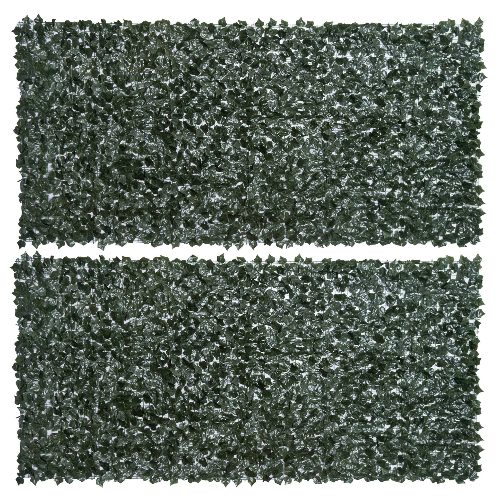 2-Piece Artificial Leaf Hedge Screen Privacy Fence Panel (2)