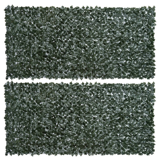 2-Piece Artificial Leaf Hedge Screen Privacy Fence Panel (2)