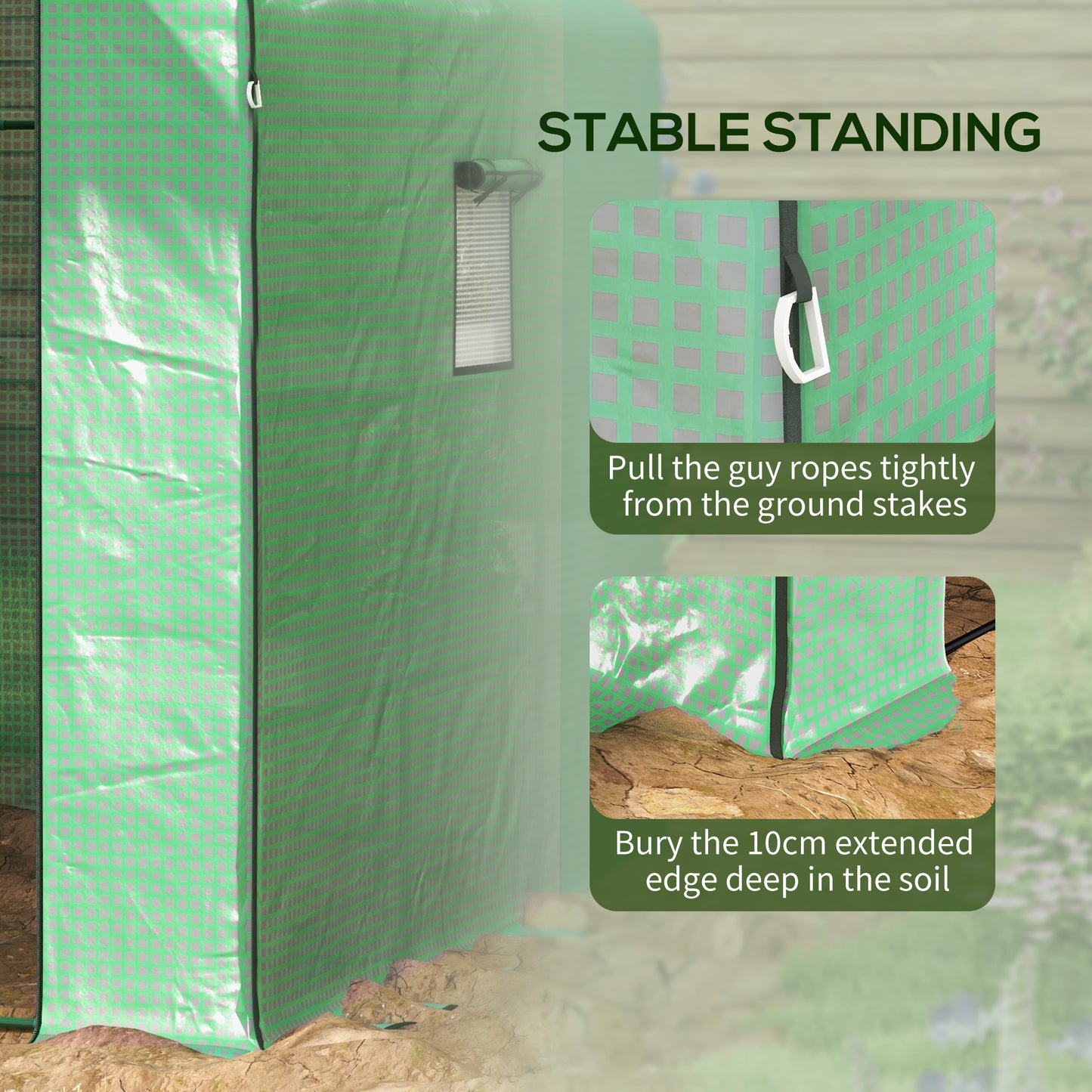 Walk-in Greenhouse with 3 Tier 12 Shelves