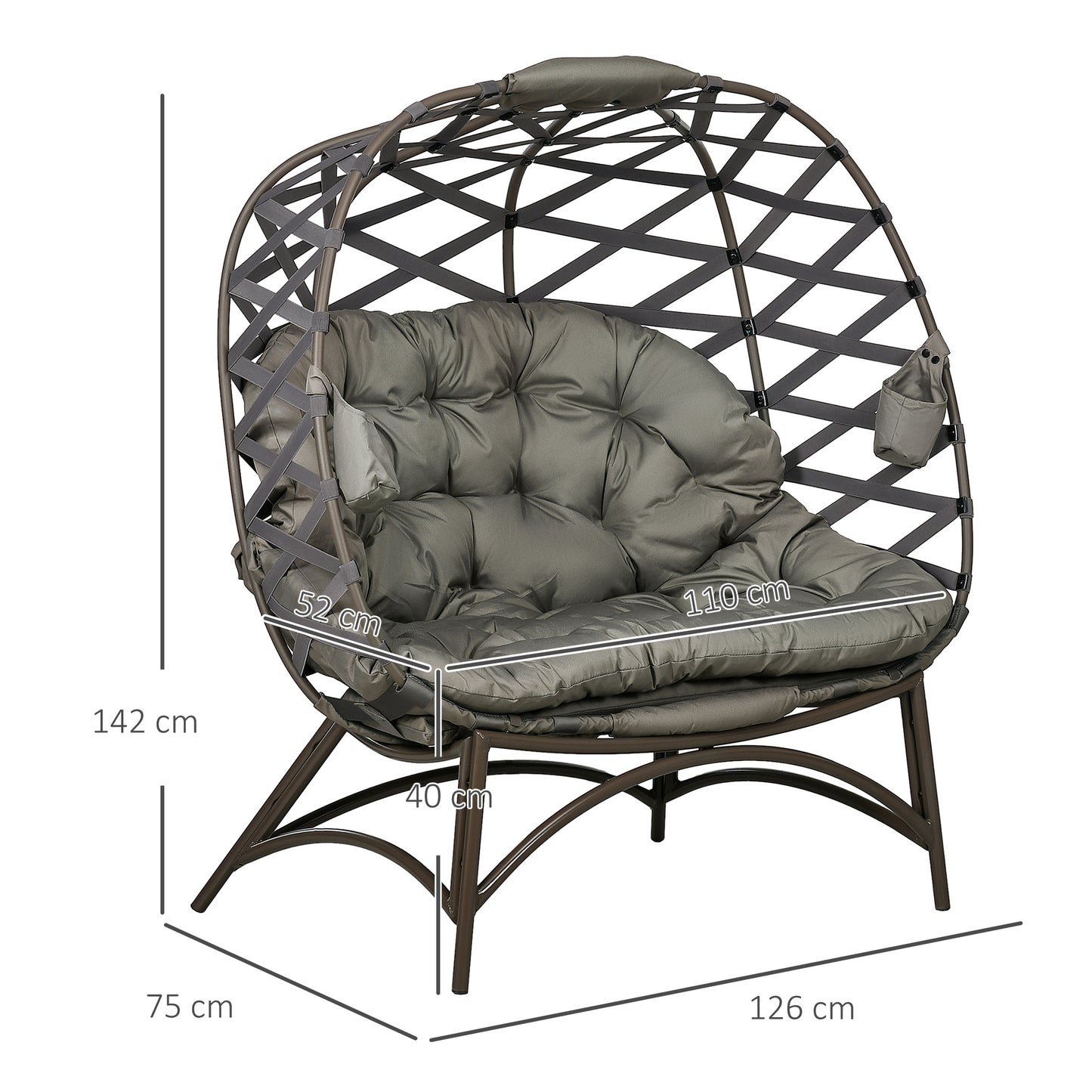 2 Seater Egg Chair Outdoor