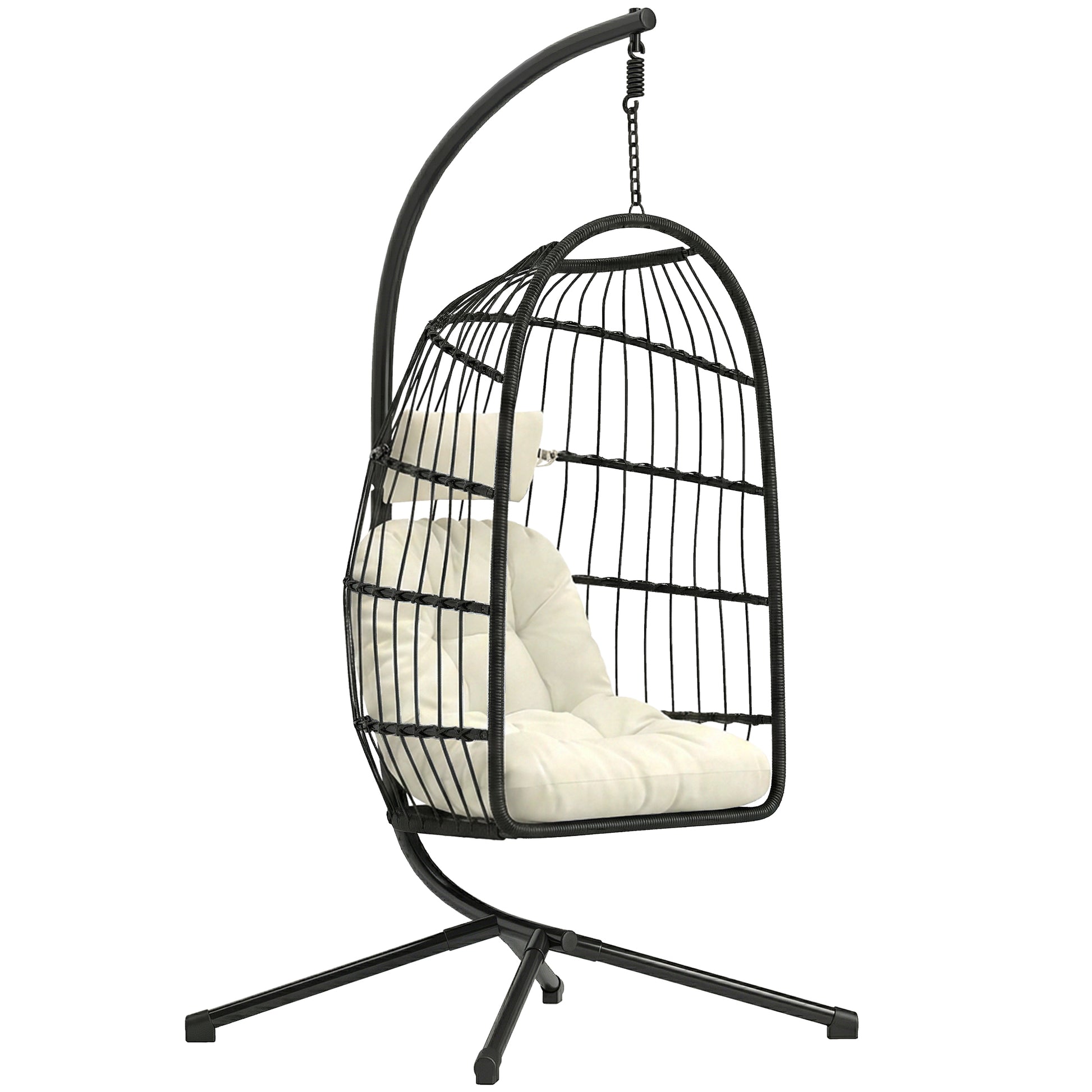 Hanging Egg Chair, Indoor Outdoor Hammock Swing Chair with Stand