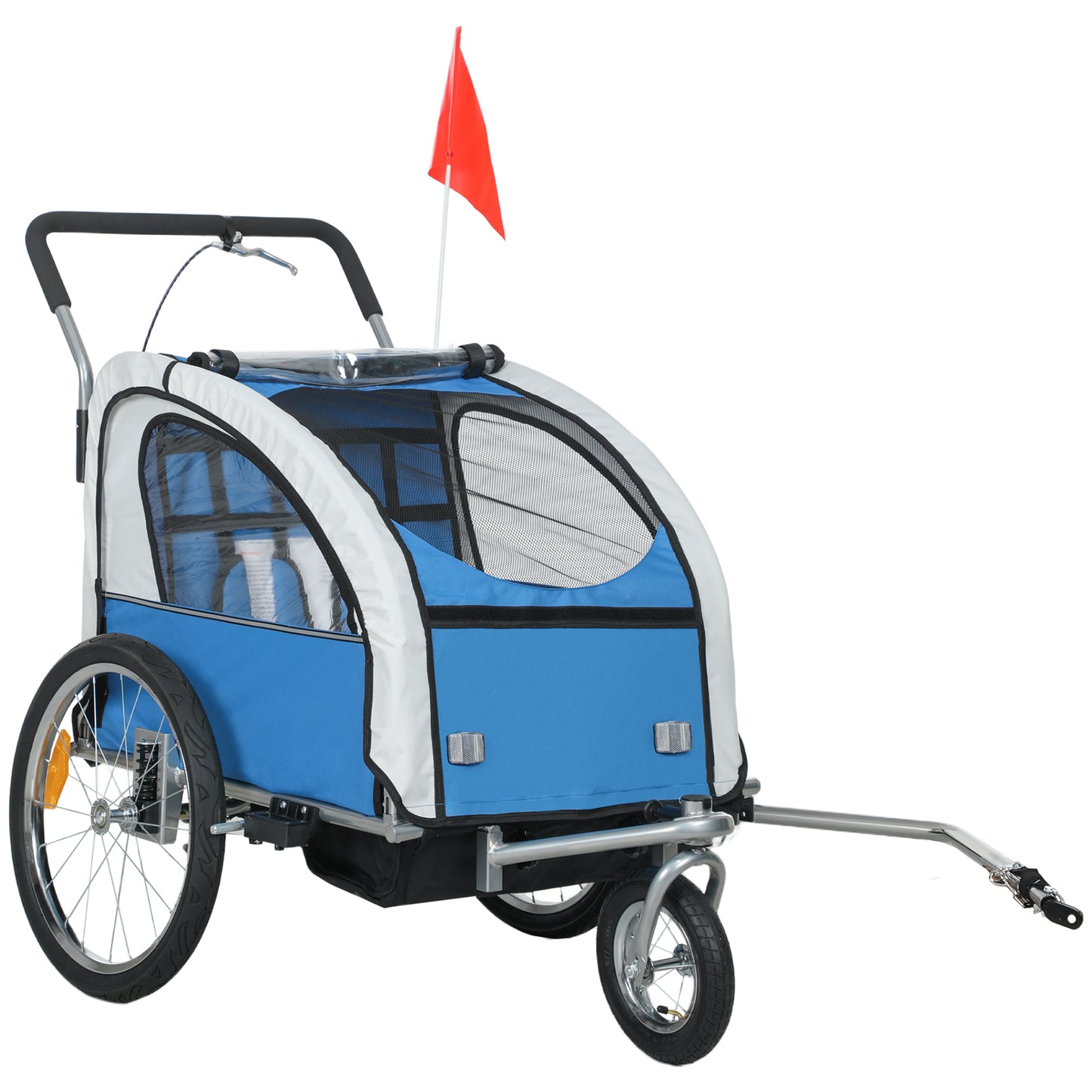 2 Seat Bike Trailer with 5 Point Harness