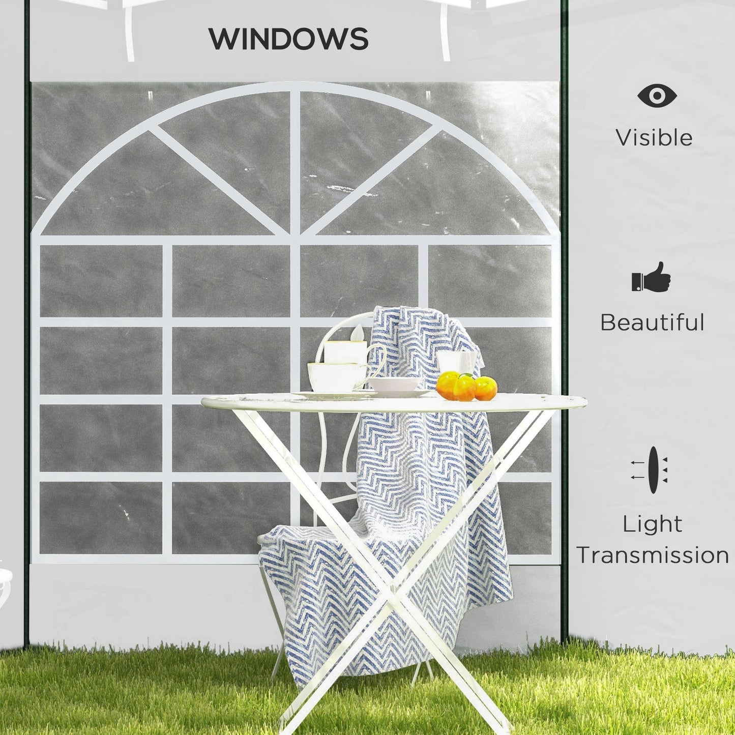 Gazebo Side Panels, 2 Pack Sides Replacement
