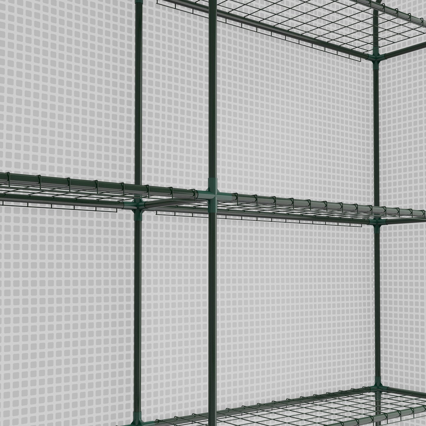 8 x 6ft Walk-In Greenhouse, with Shelves