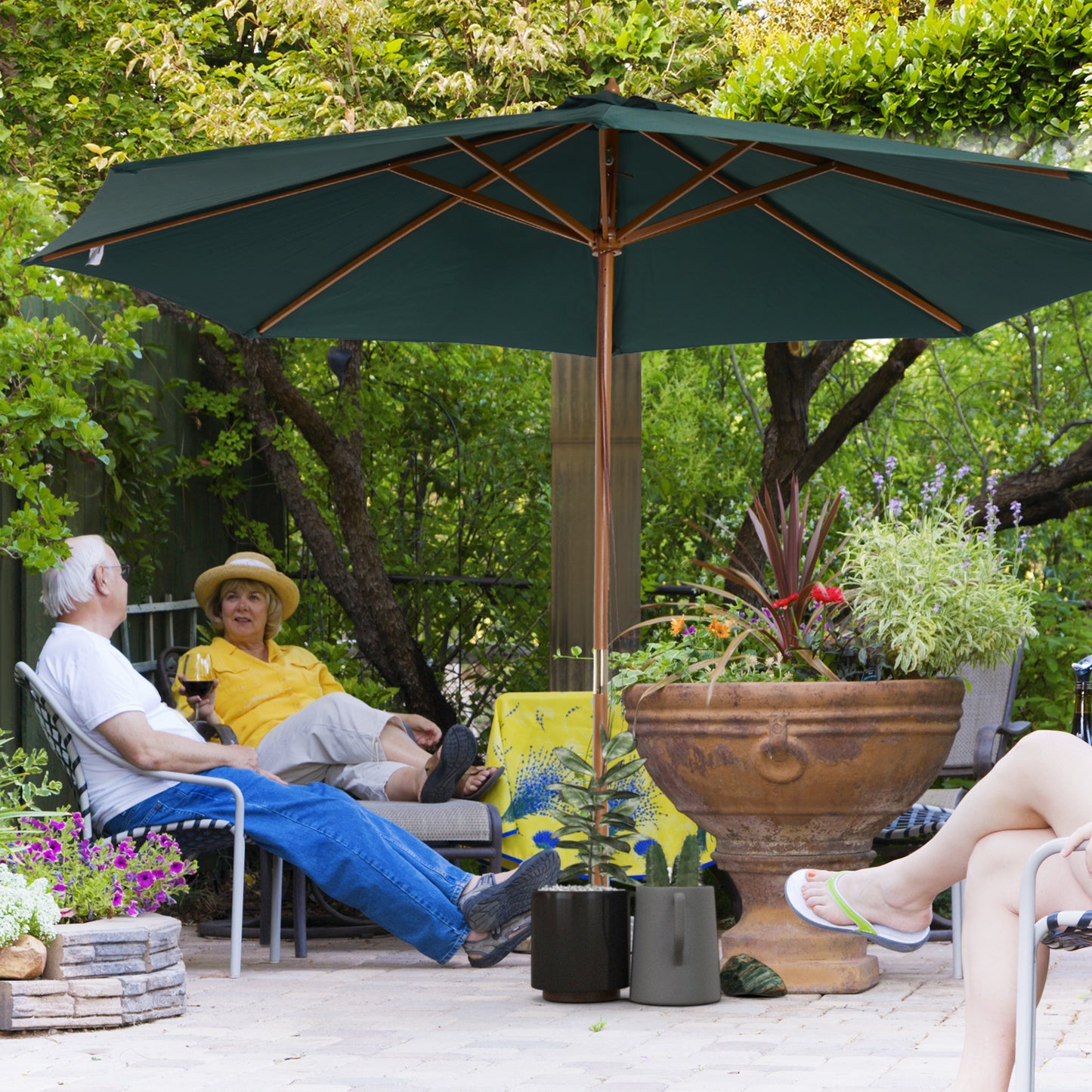 3(m) Wooden Patio Umbrella