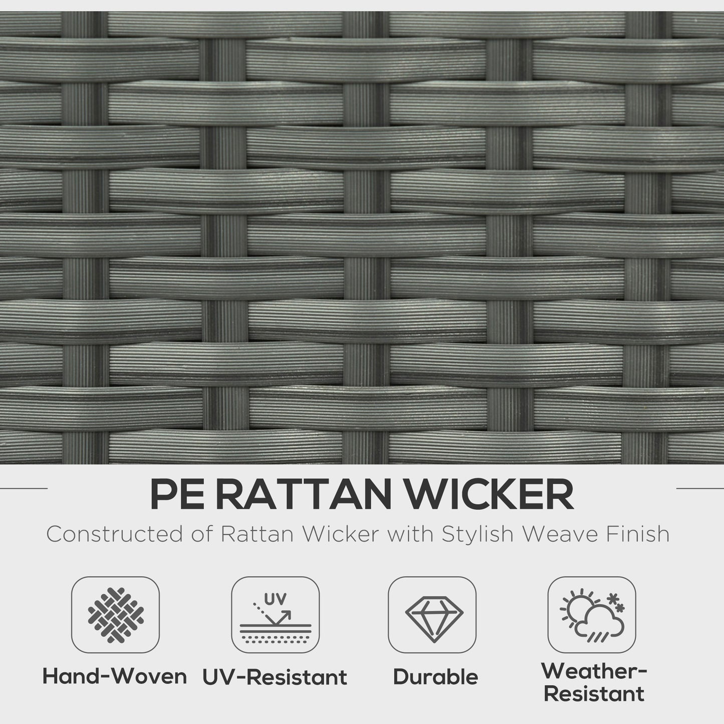 Six-piece Outdoor Rattan Dining Set