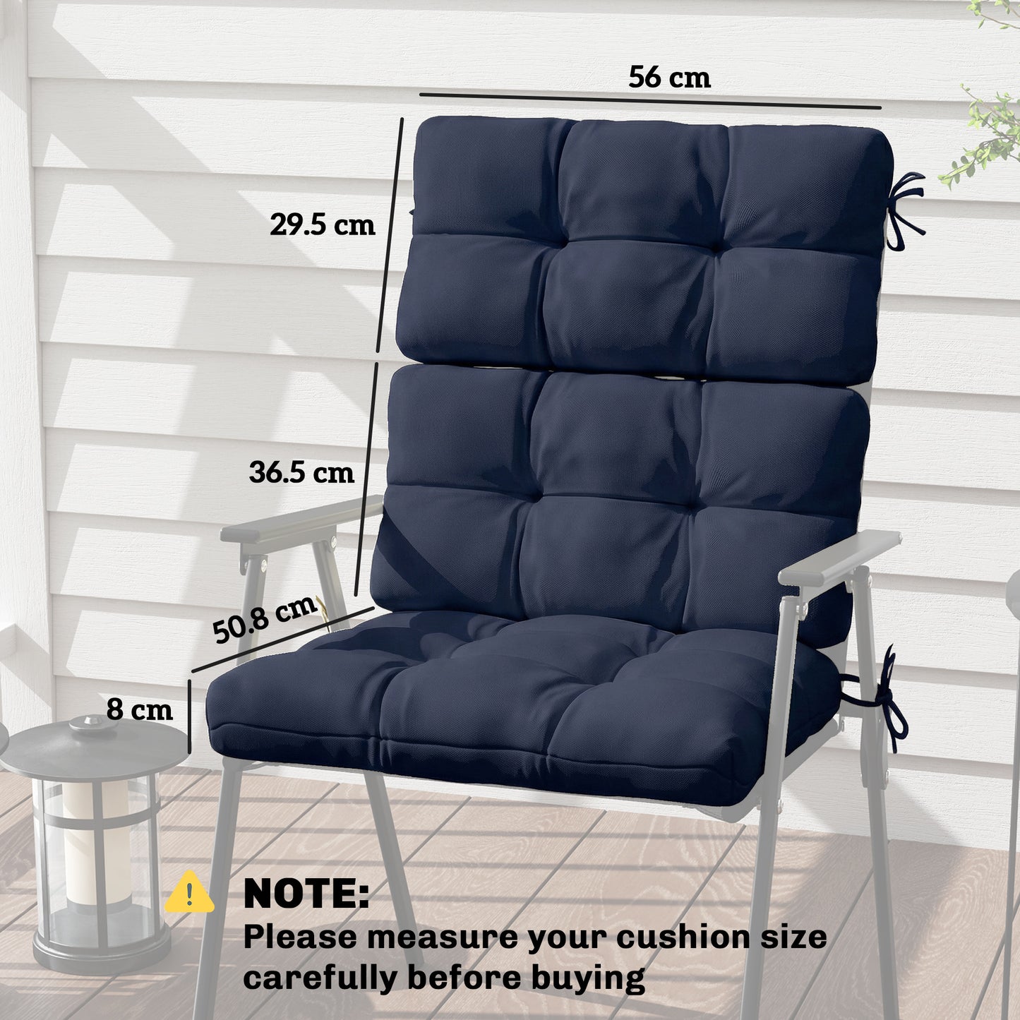 2-Piece Seat Cushion Replacement with Backrest (3)