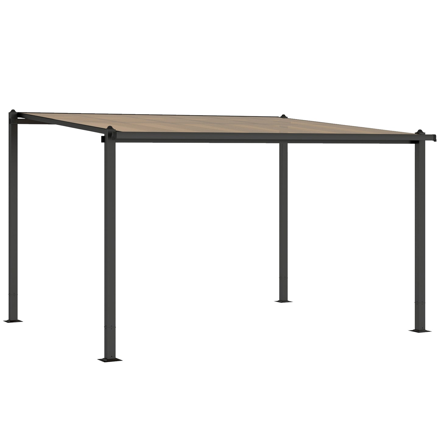3.6 x 3 m Lean to Garden Pergola with PC Roof