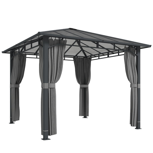3 x 3 m Outdoor Hardtop Gazebo Canopy with PC Roof