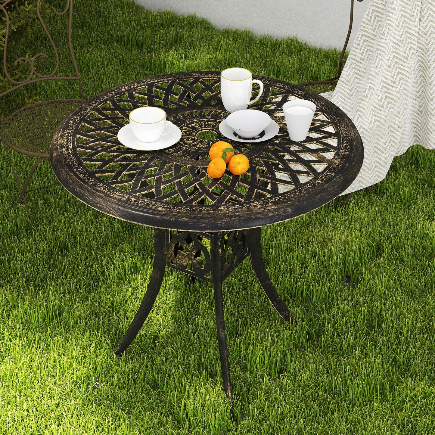 78 cm Round Garden Dining Table