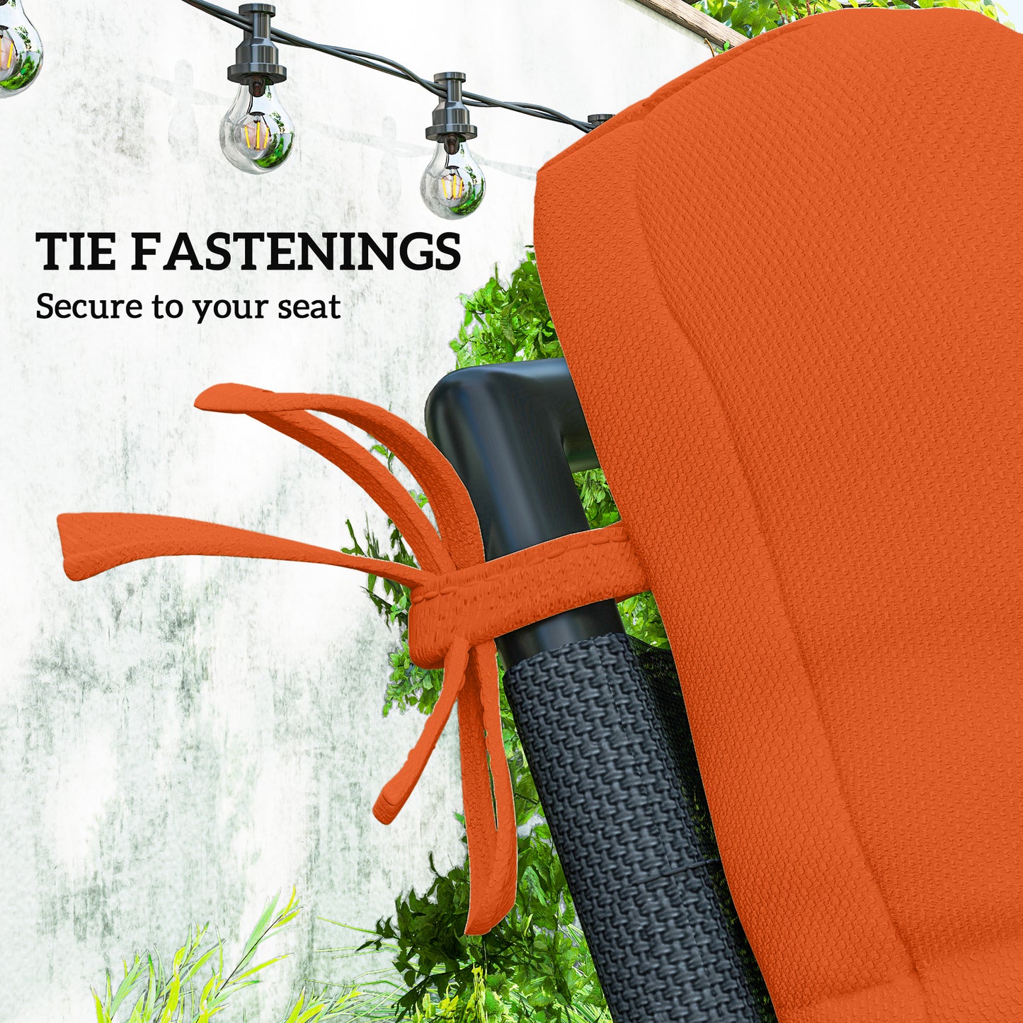Set of Two Padded Outdoor Seat Cushions