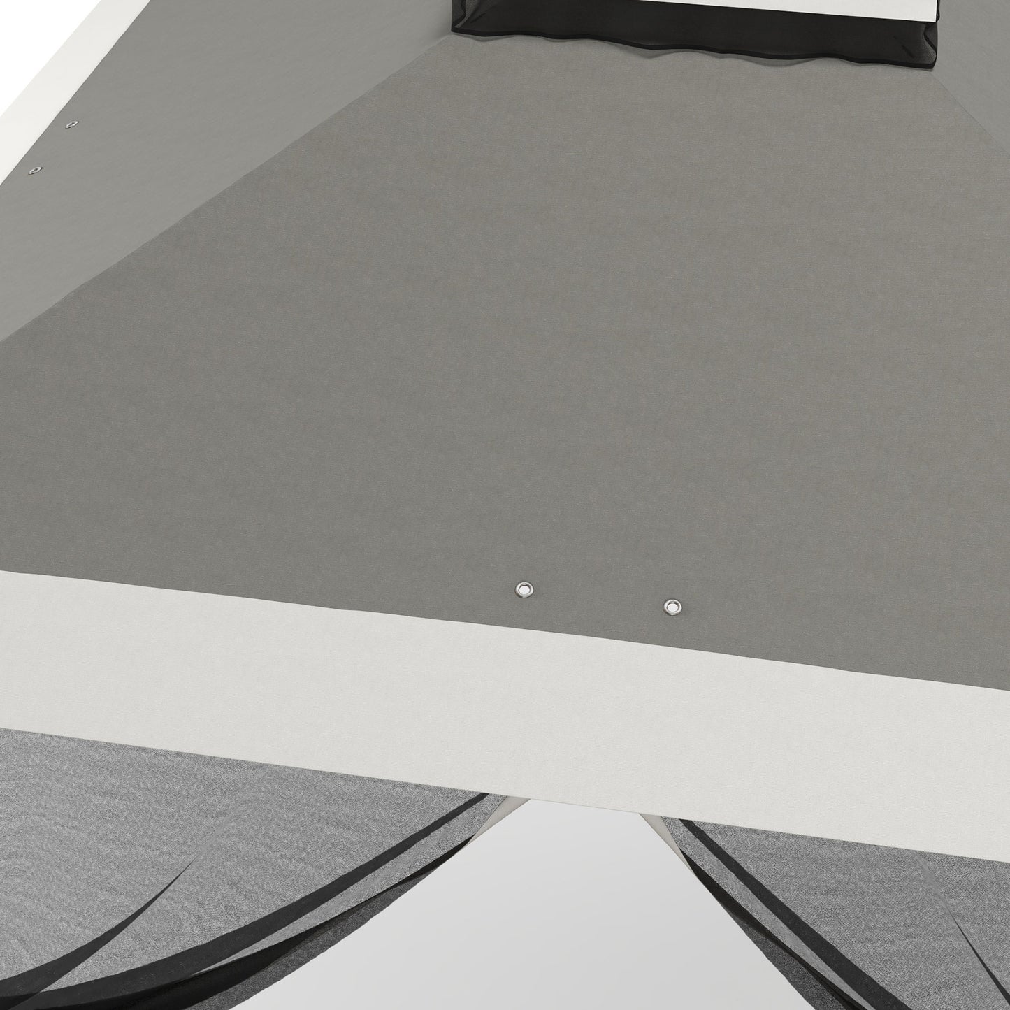 Pop Up Canopy Tent with Double Roof, Zipped Mesh Sidewalls