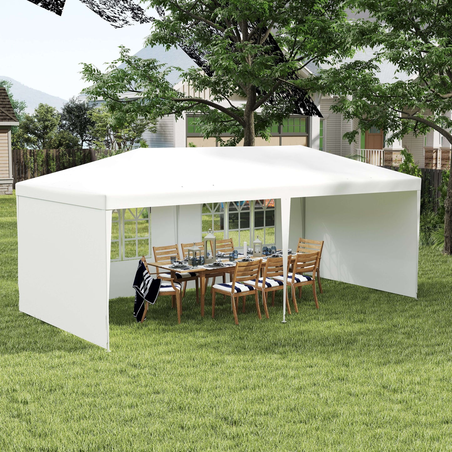 6 x 3 m Party Tent Gazebo Marquee Outdoor Patio Canopy Shelter