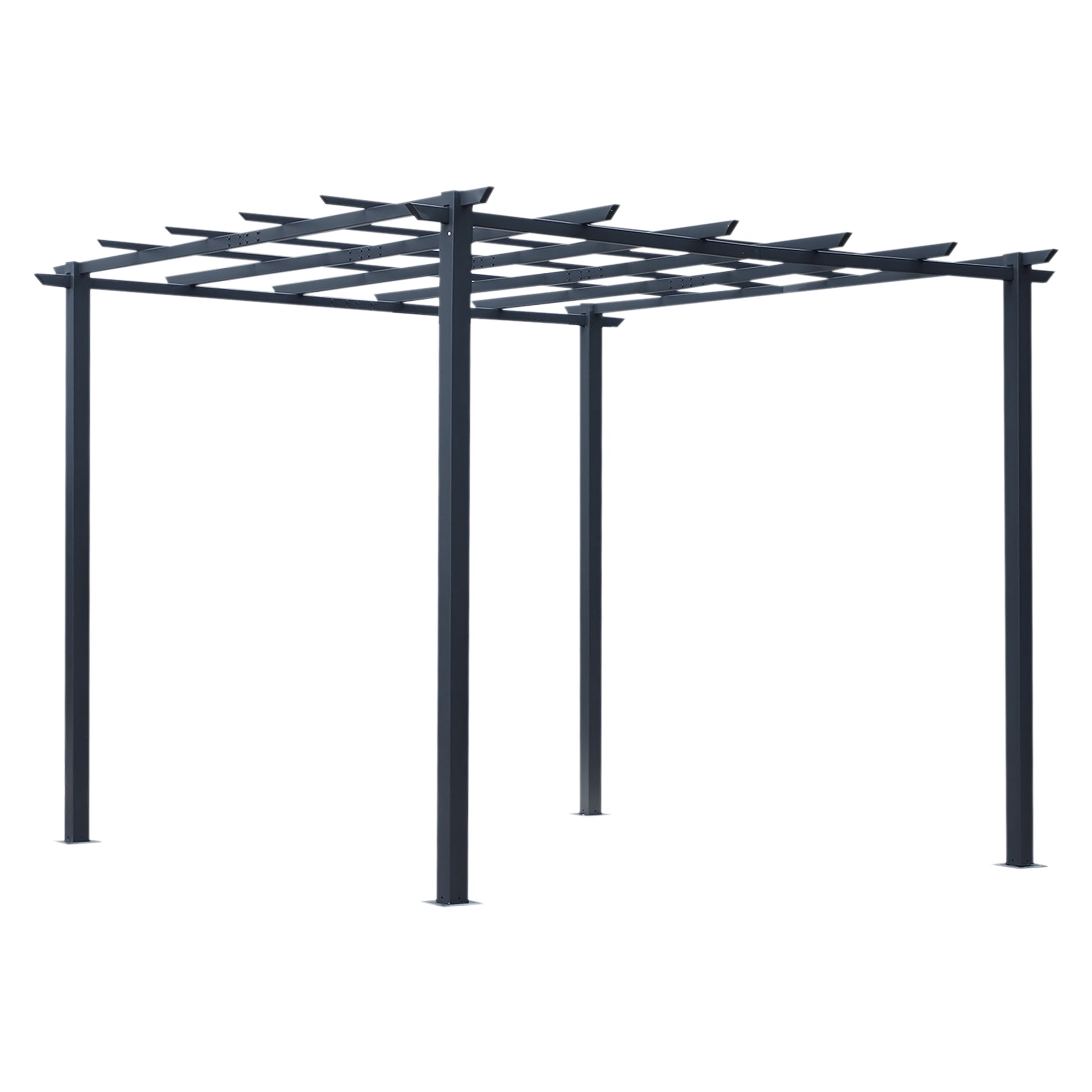 3 x 3 Meter Metal Pergola Garden Gazebo Grape Trellis