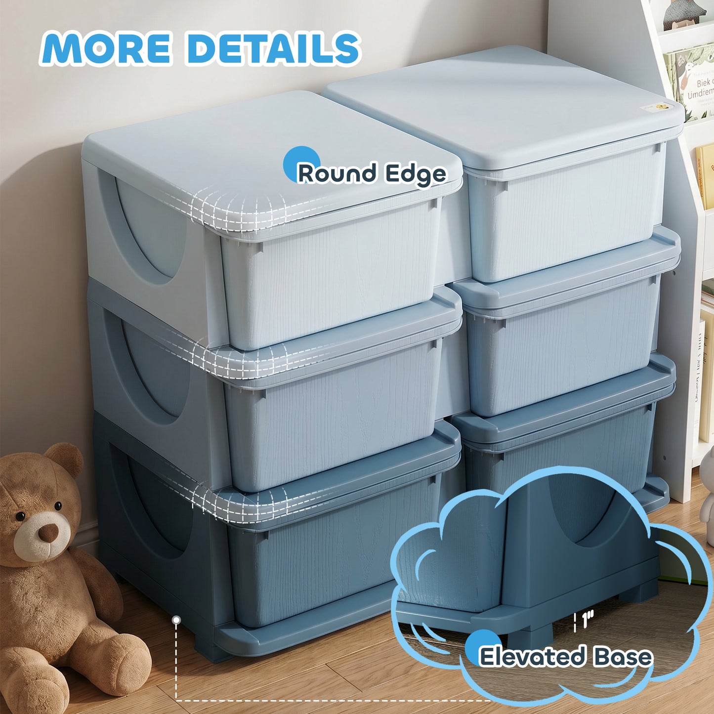 Kids Storage Unit, with Six Drawers