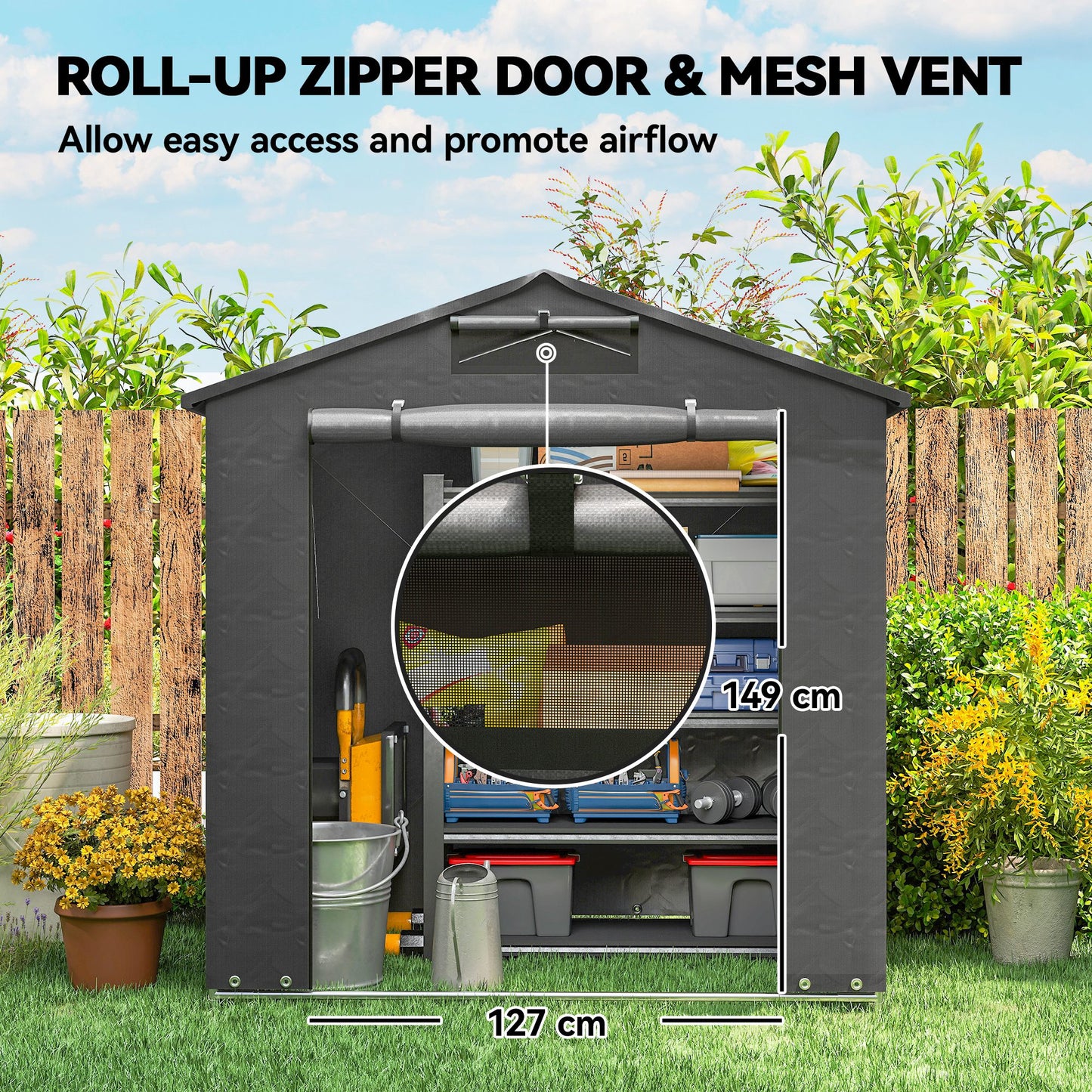 6 x 4 ft Outdoor Garden Storage Shed