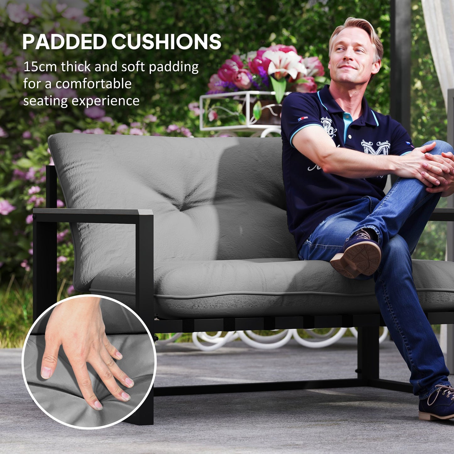Garden Furniture Set, 4 Piece Indoor Outdoor Conservatory
