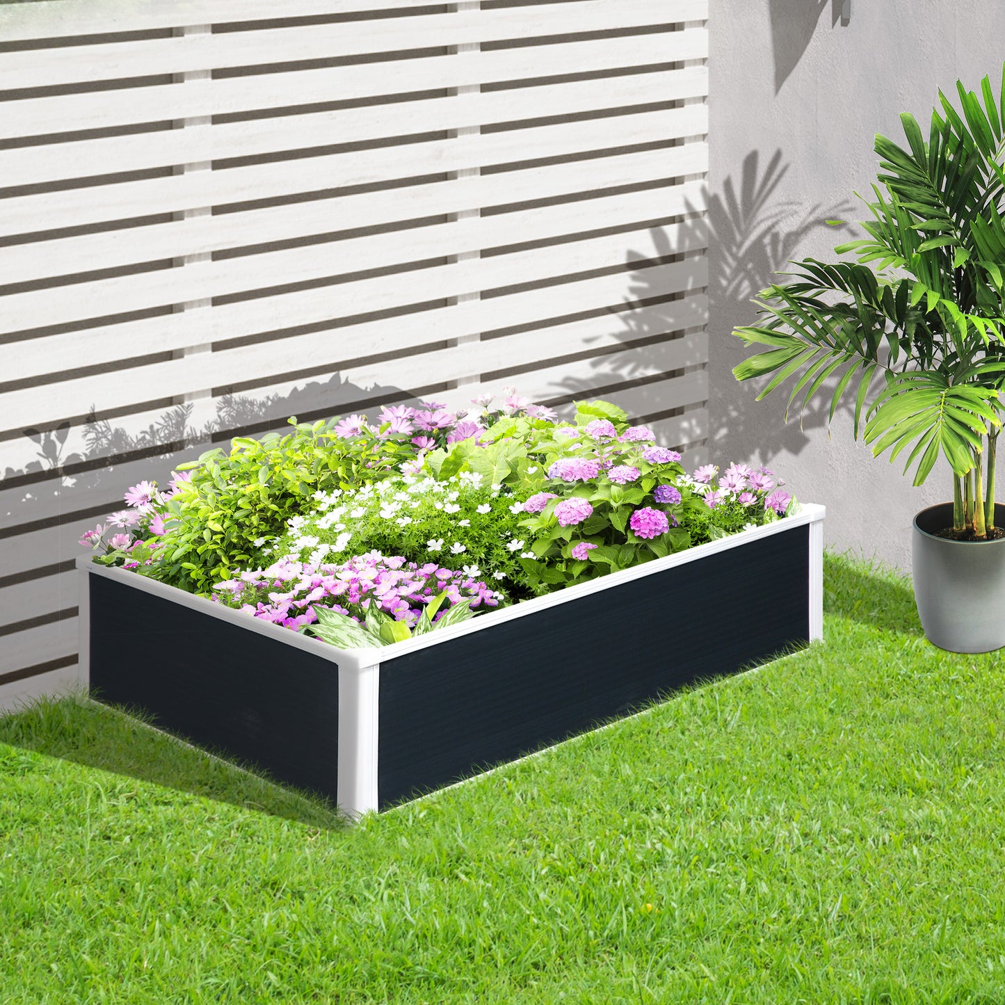 302L Raised Garden Bed, Weather-resistant PP Planter Box Containers