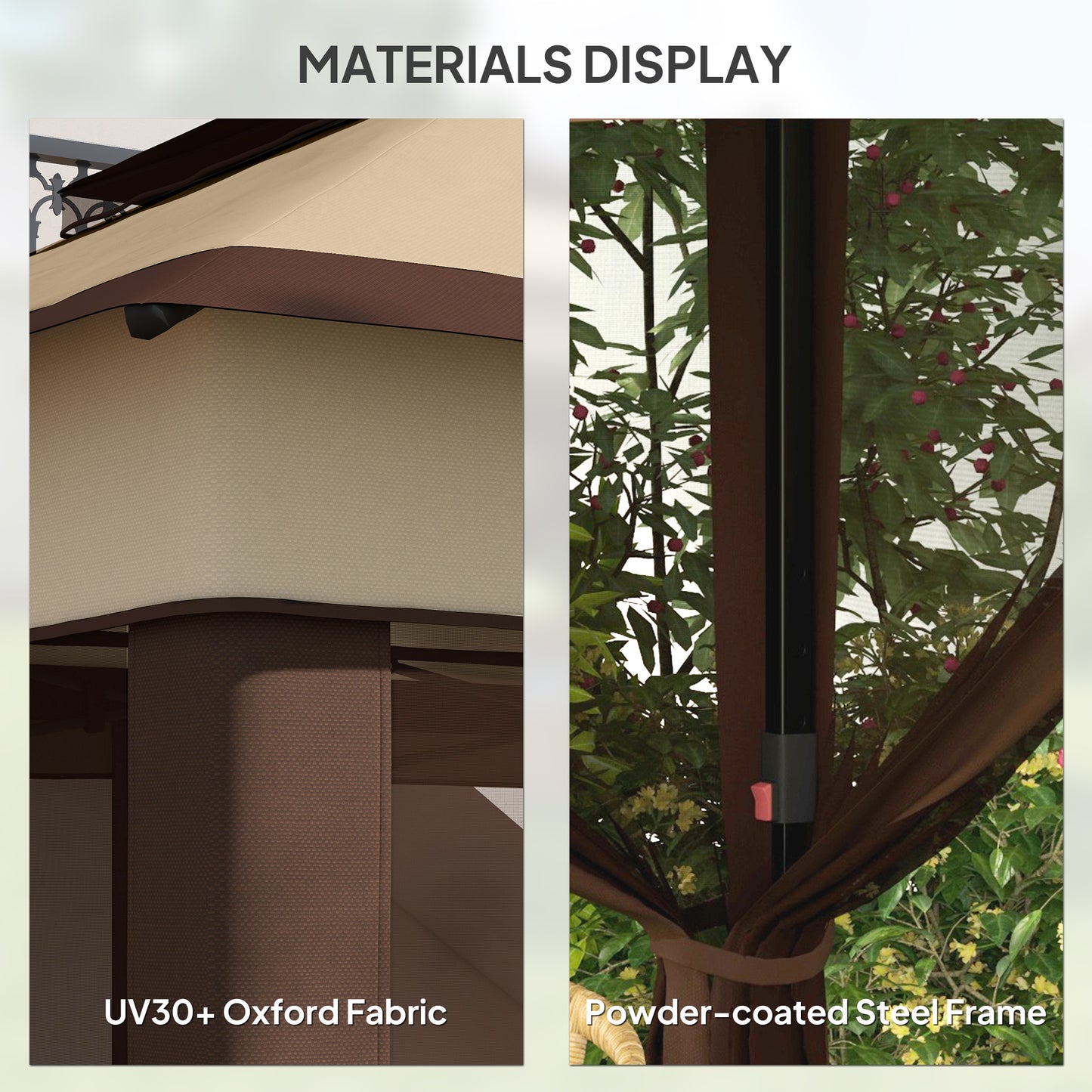 3 x 3(m) Pop Up Gazebo, Height Adjustable Instant Event Shelter