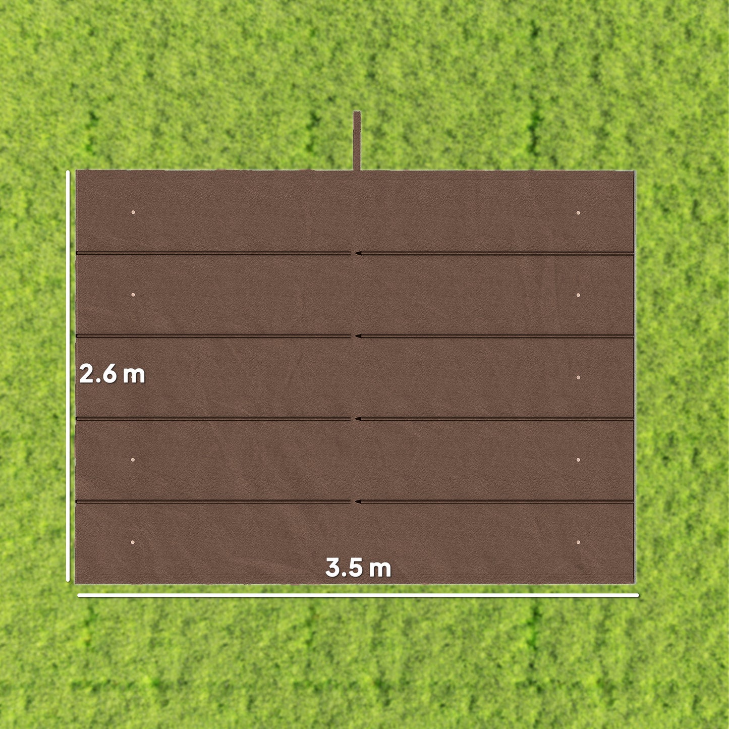 Retractable Pergola Cover, 3.5 x 2.6 m Replacement Canopy Fabric