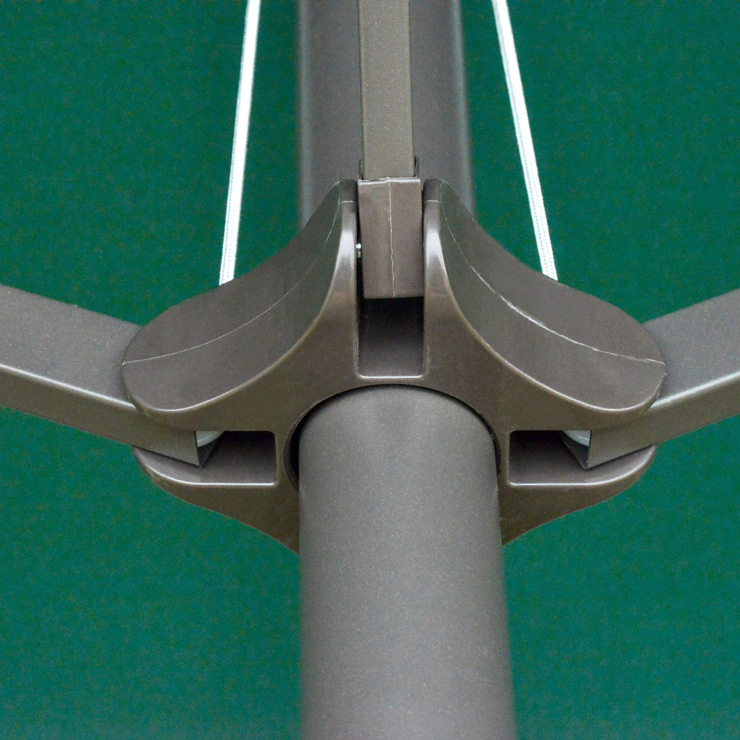 4.6M Sun Umbrella Canopy Double-sided Crank Sun Shade w/ Cross Base (1)