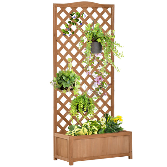 53L Garden Wooden Planter Box