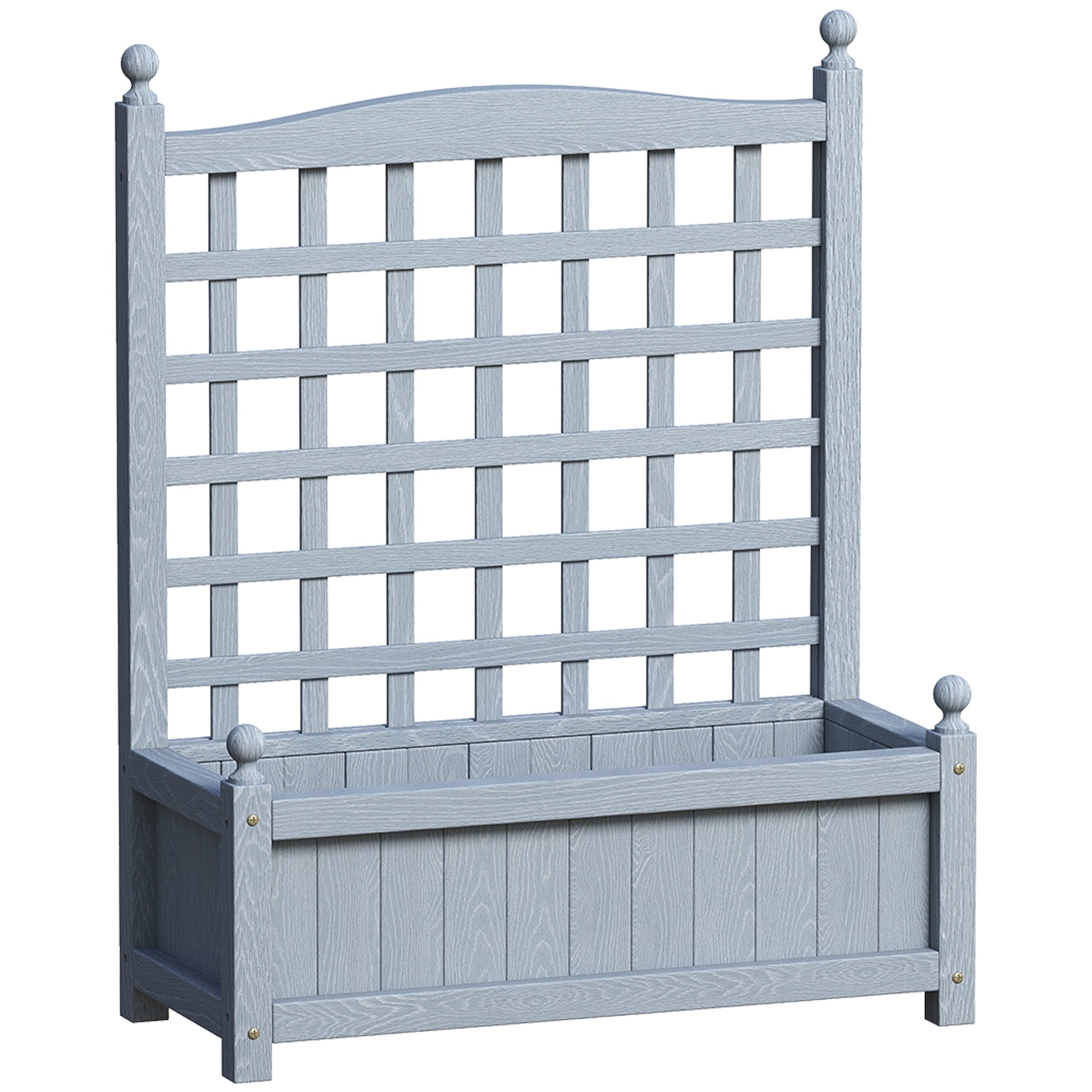 Garden Planters with Trellis for Climbing Vines (3)