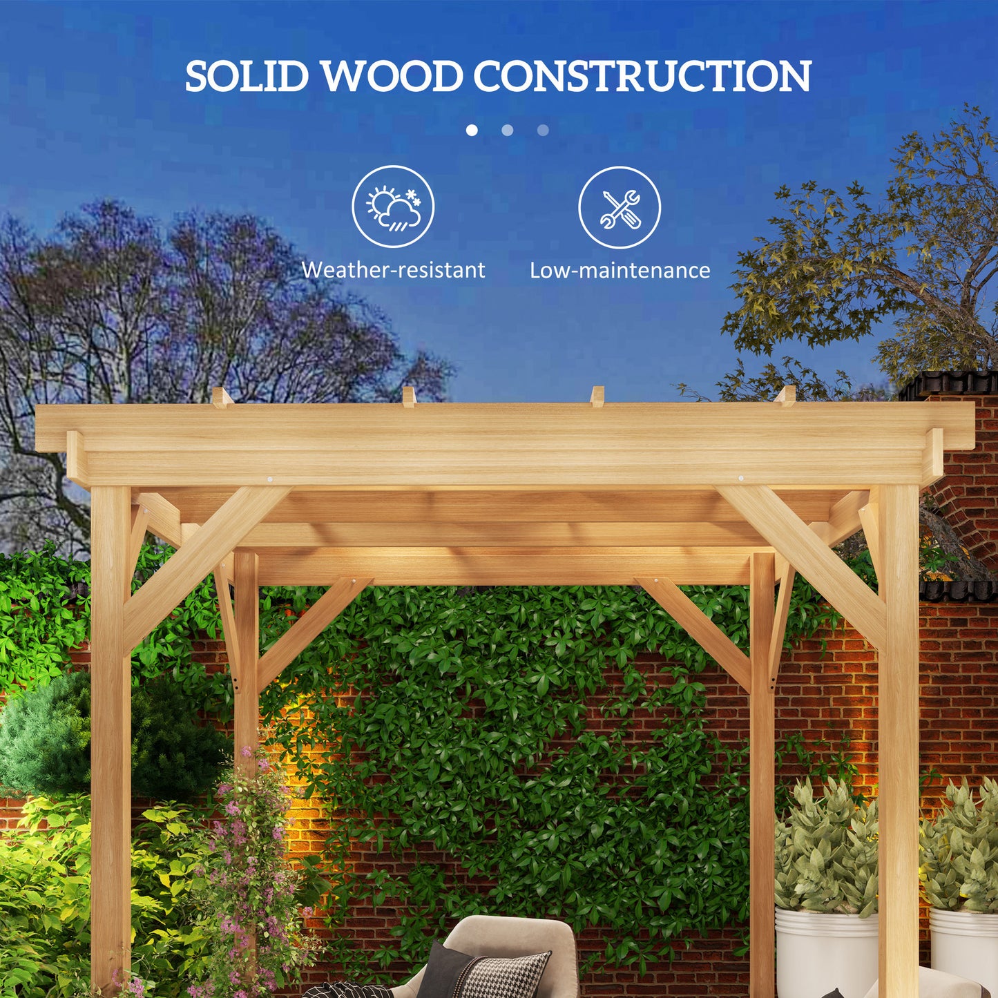 2 x 2 m Wooden Pergola Kit