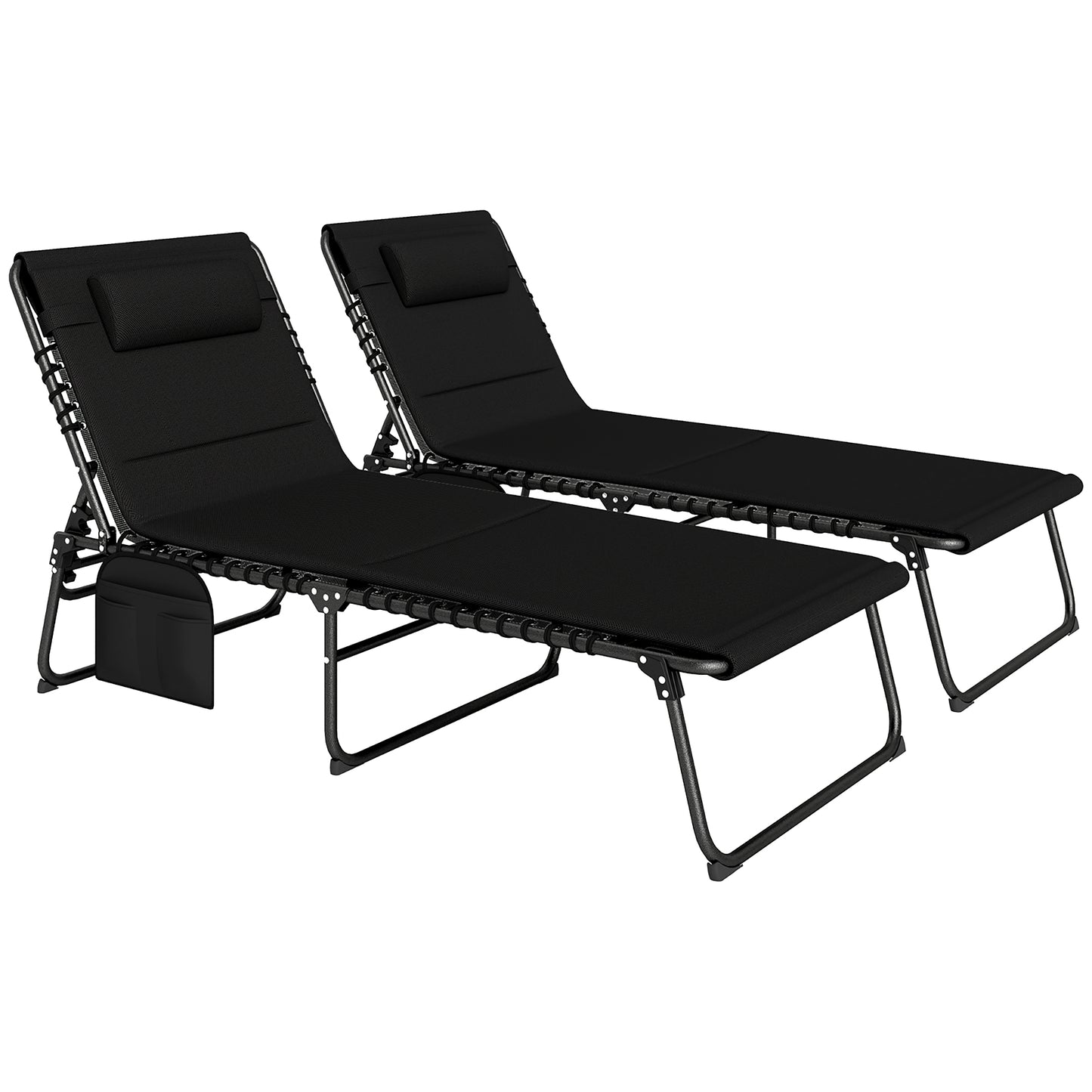 Set of Two Reclining Sun Loungers (3)