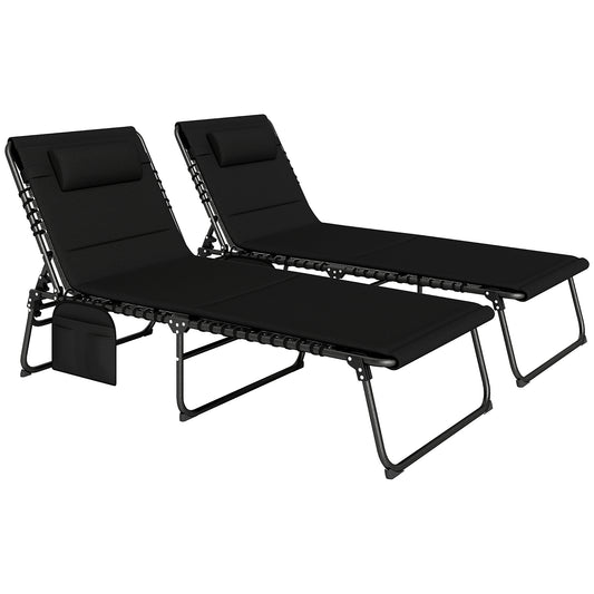 Set of Two Reclining Sun Loungers (3)