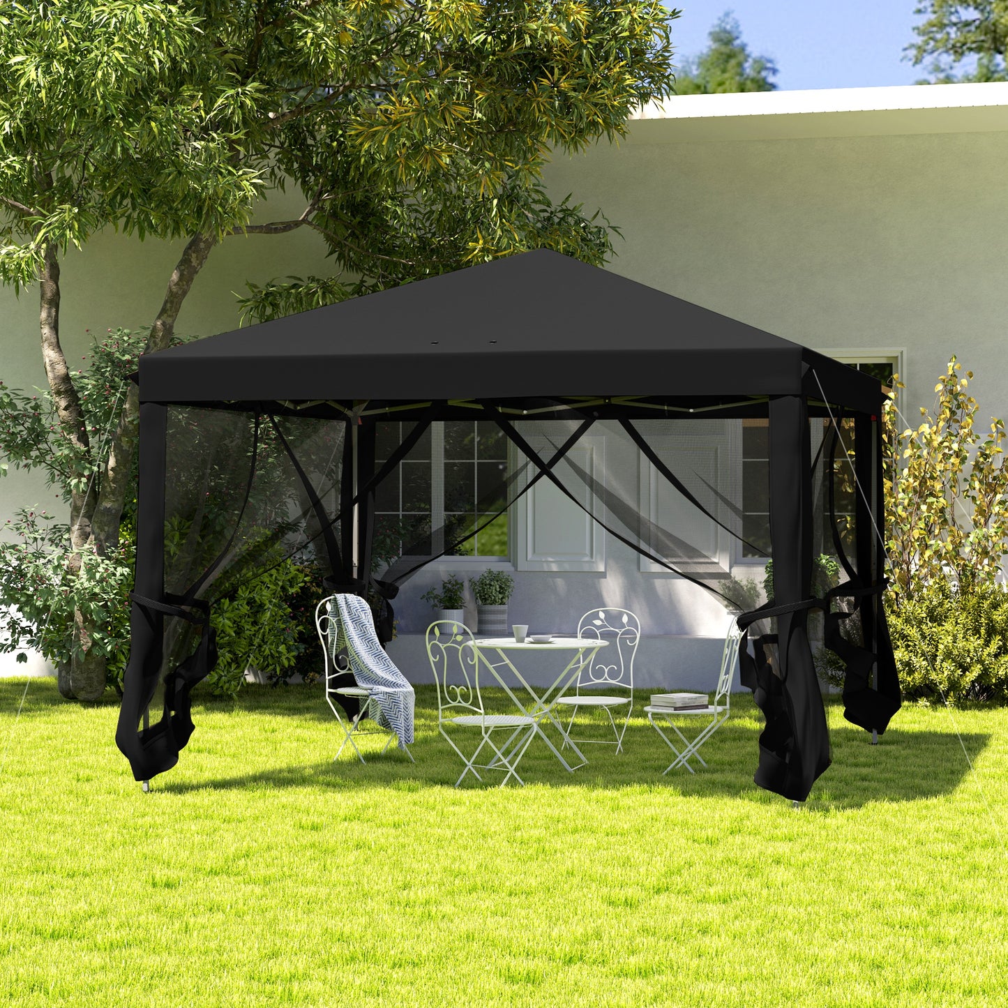 3 x 3 m Pop Up Gazebo, 420D Garden Tent Canopy