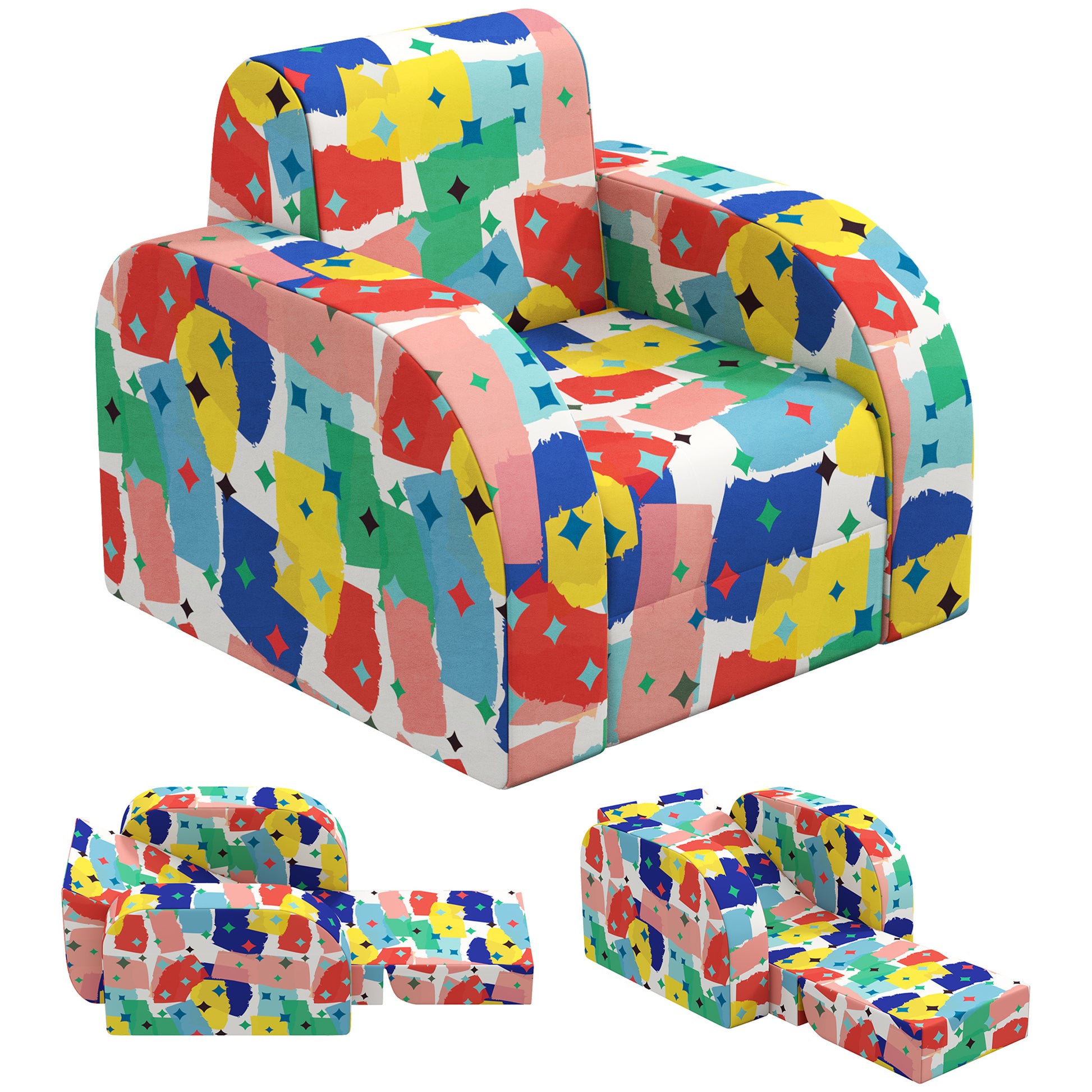 Foldable Toddler Chair Soft Snuggle Sponge Filled