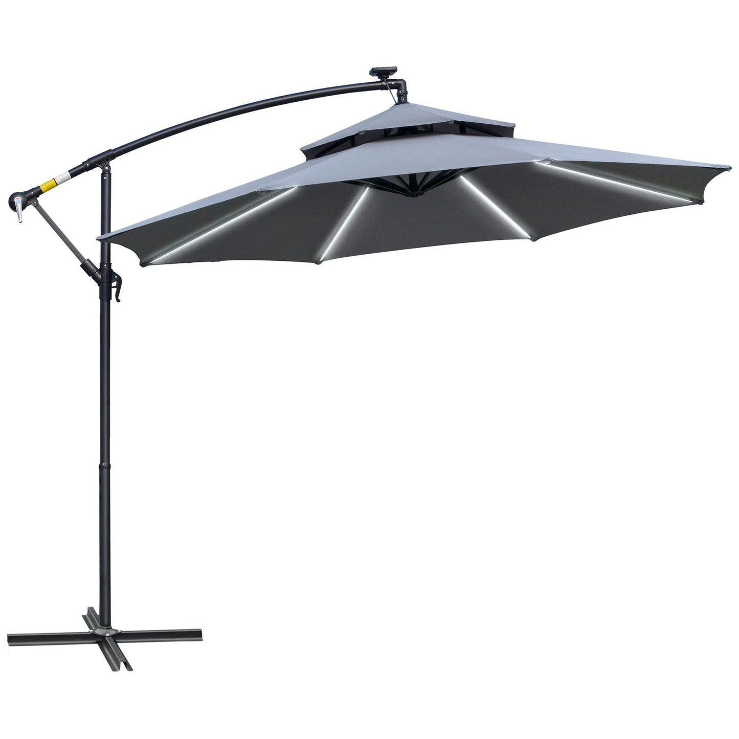3m LED Light Overhanging Parasol