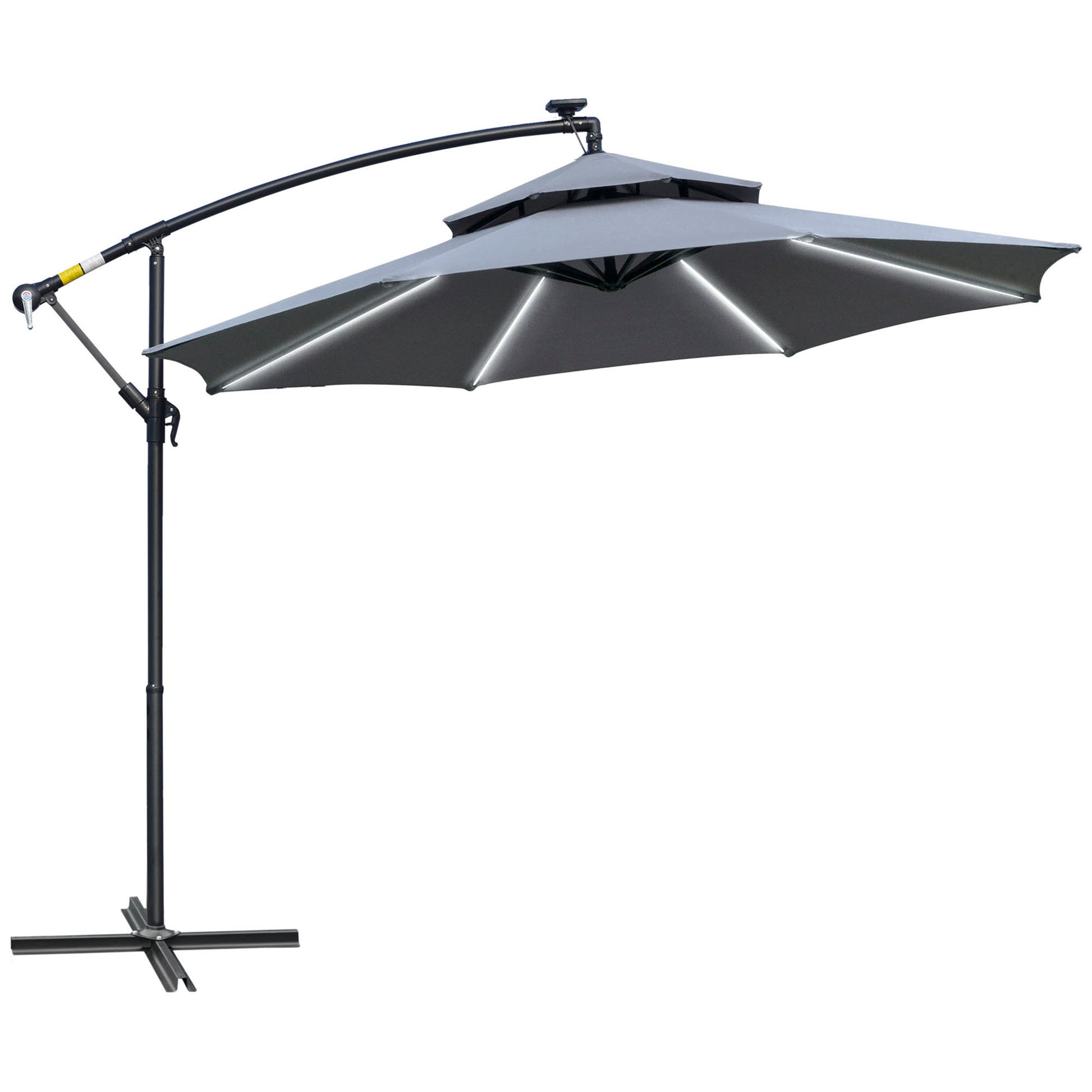 3m LED Light Overhanging Parasol