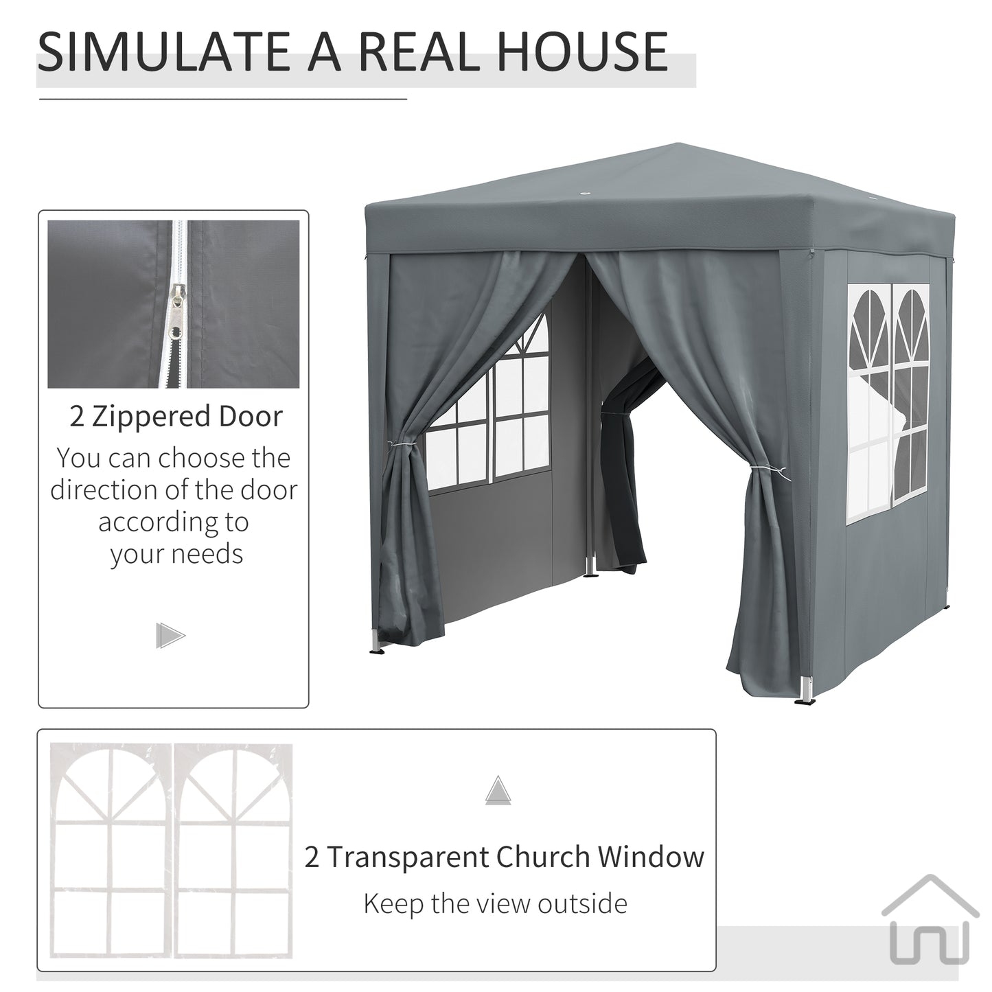 Garden Pop Up Gazebo Marquee Party Tent Canopy