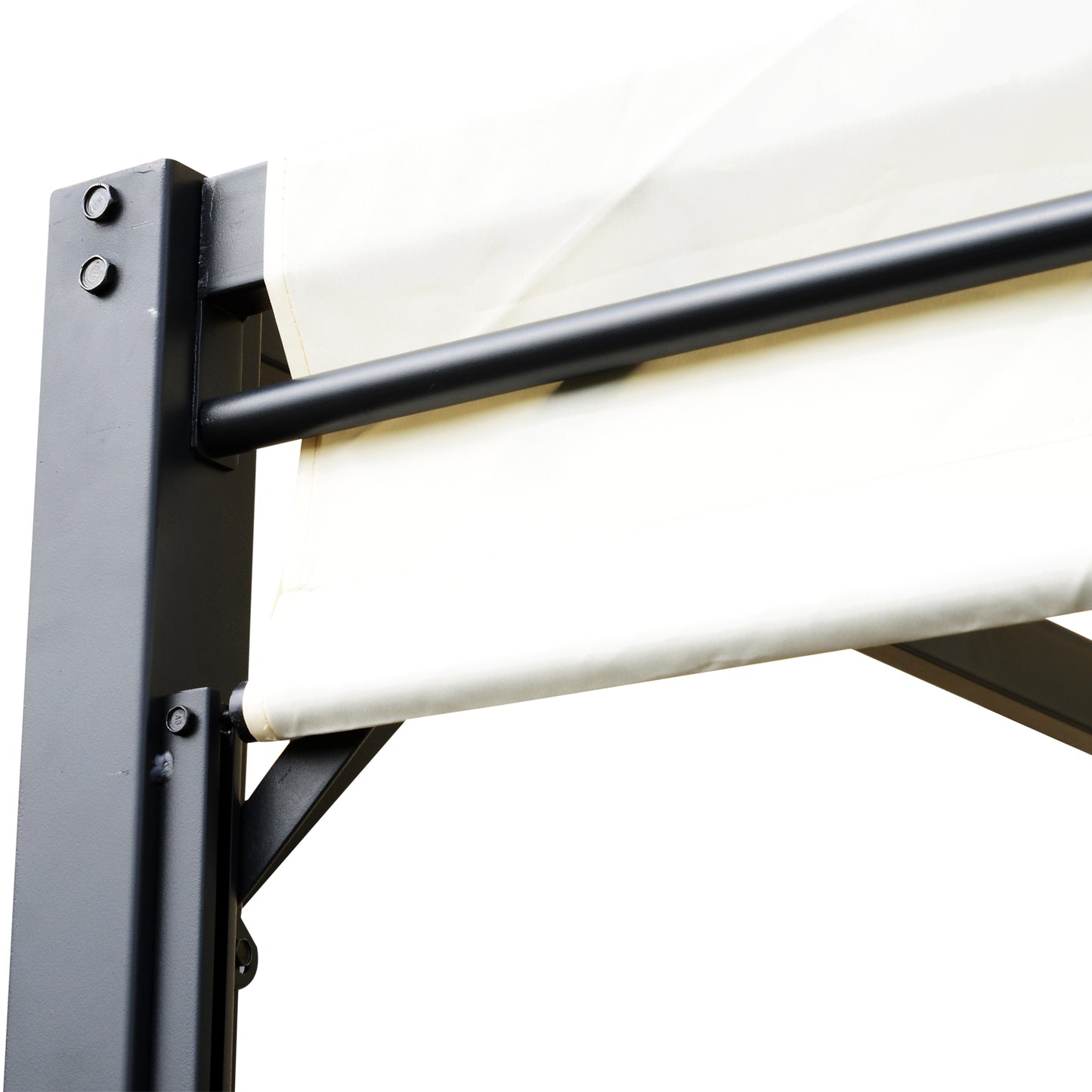 Metal Pergola With Canopy Sliding Pergola Canopy 3Lx3Wx2.3H m