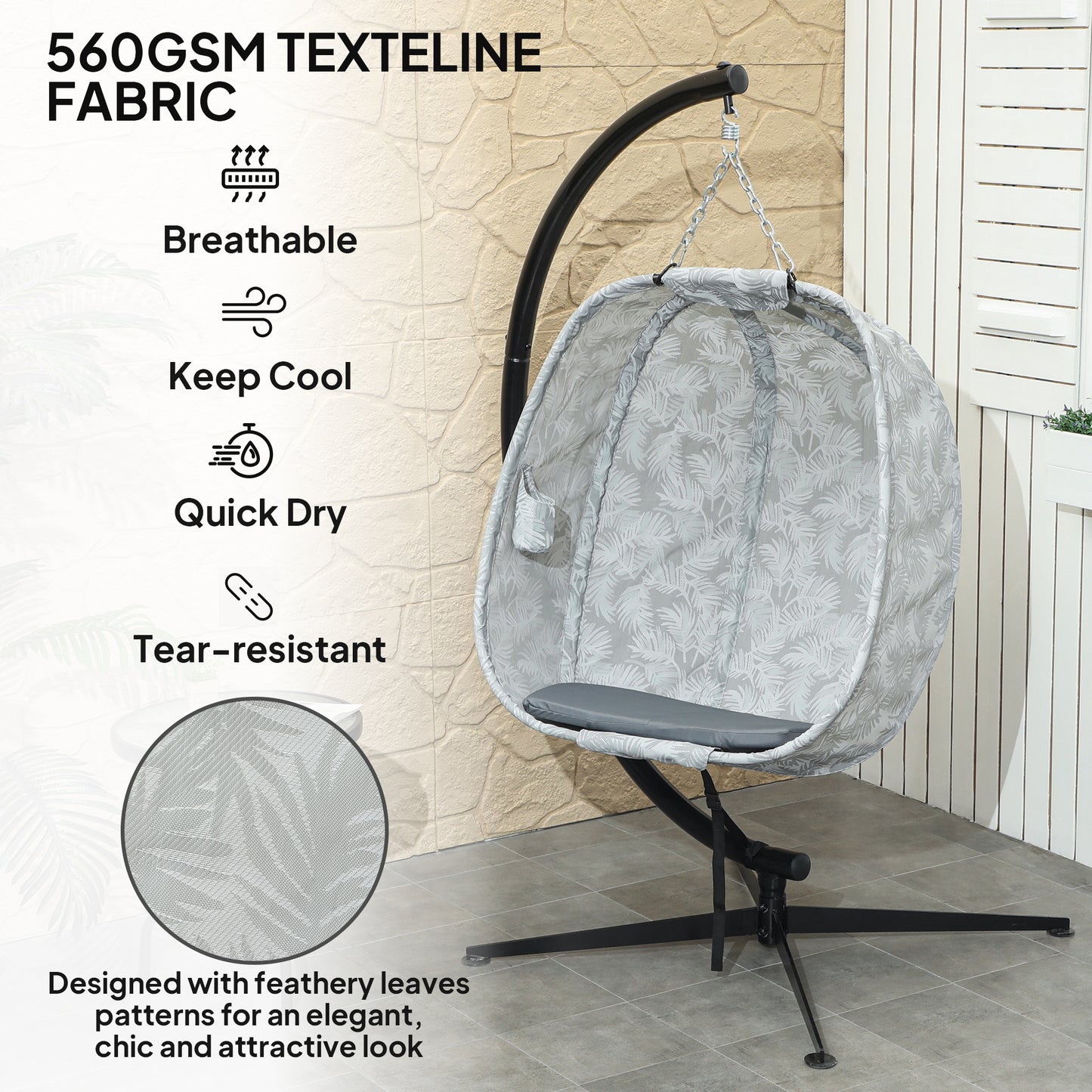 Hanging Egg Chair Outdoor Indoor Garden Swing Chair (4)